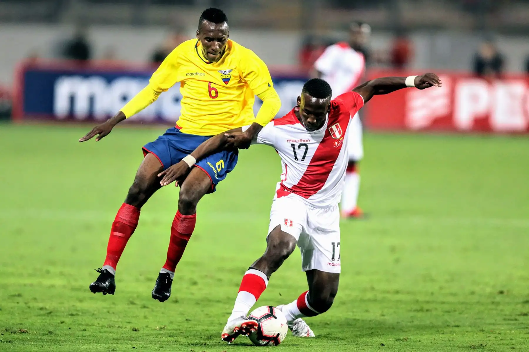 Selección peruana de fútbol se enfrenta a su similar de Ecuador en partido amistoso por la fecha FIFA. Foto: ANDINA/Luis Iparraguirre