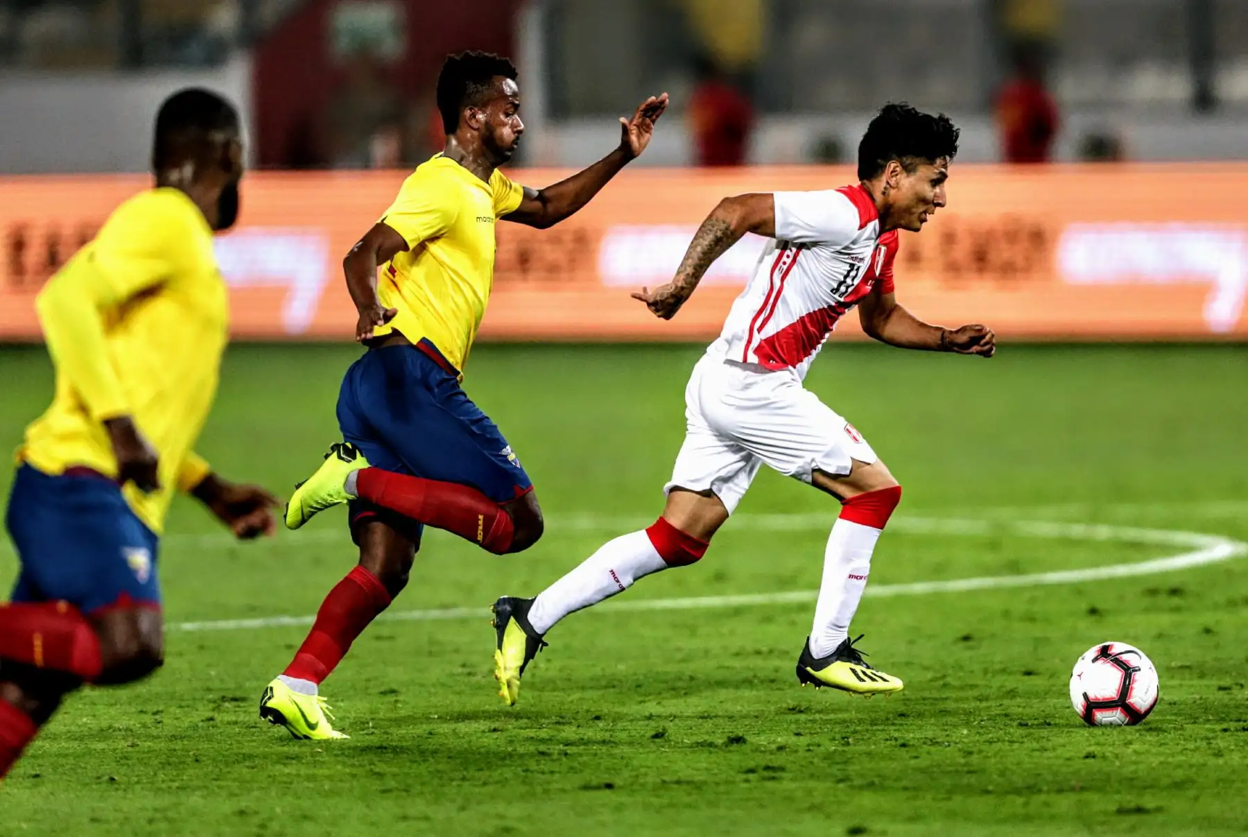 Selección peruana de fútbol se enfrenta a su similar de Ecuador en partido amistoso por la fecha FIFA. Foto: ANDINA/Luis Iparraguirre