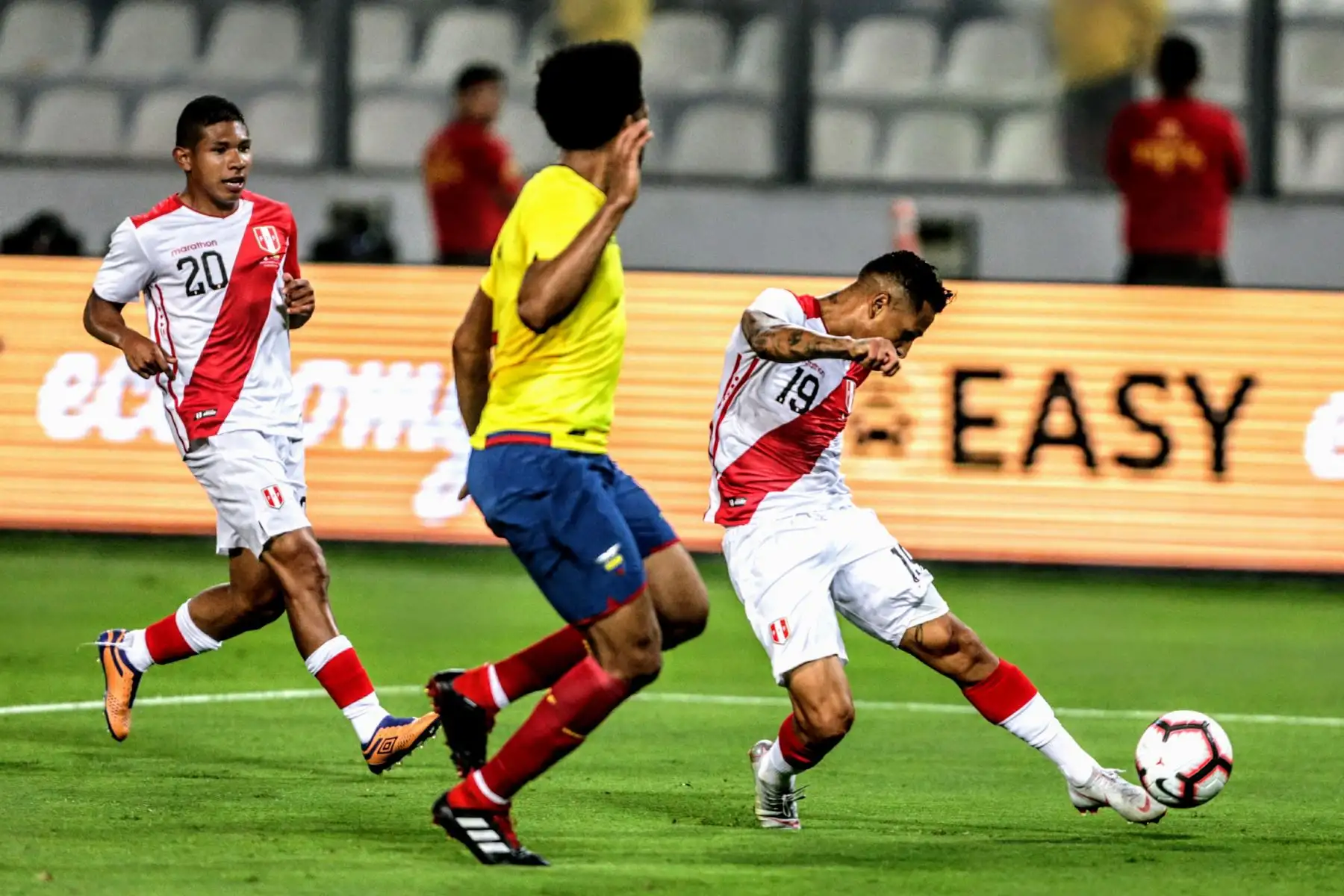 Selección peruana de fútbol se enfrenta a su similar de Ecuador en partido amistoso por la fecha FIFA. Foto: ANDINA/Luis Iparraguirre