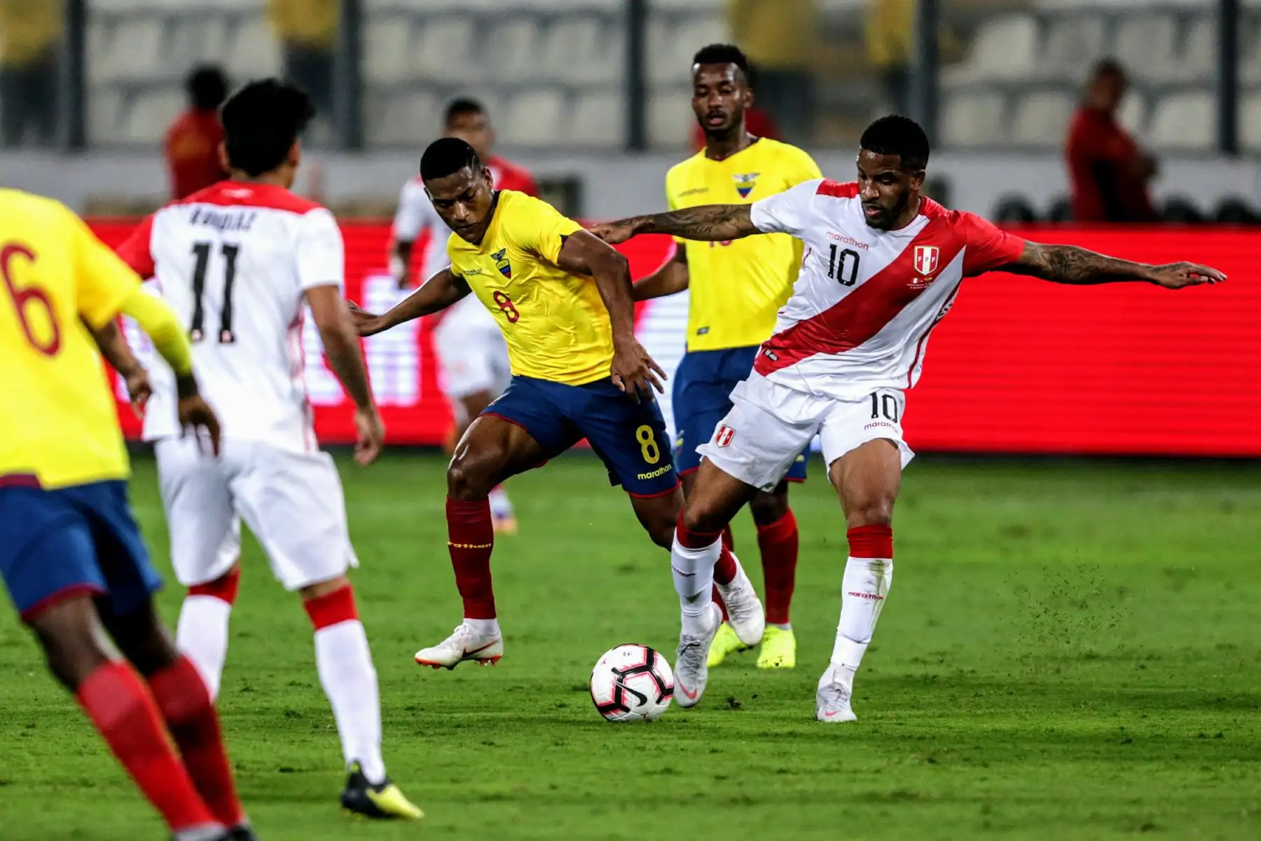 Selección peruana de fútbol se enfrenta a su similar de Ecuador en partido amistoso por la fecha FIFA. Foto: ANDINA/Luis Iparraguirre