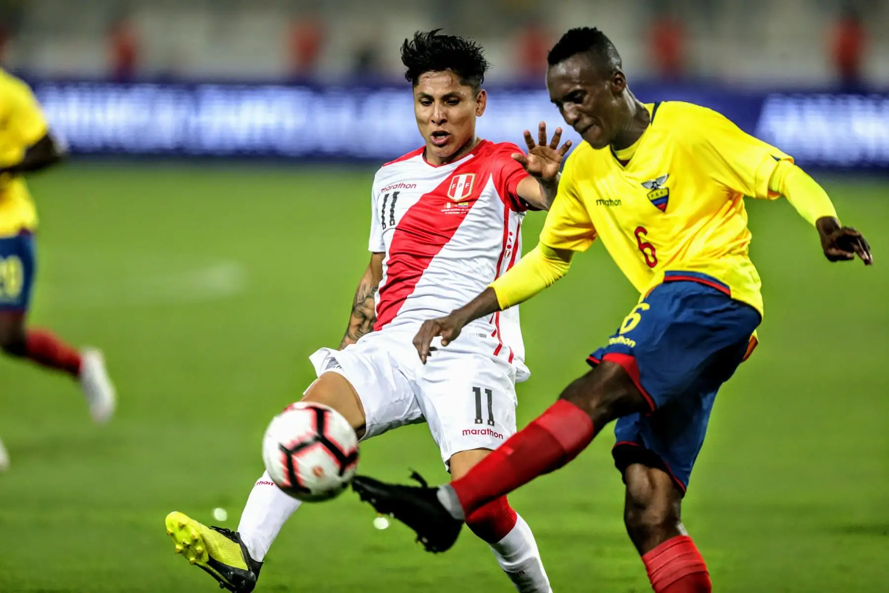 Selección peruana de fútbol se enfrenta a su similar de Ecuador en partido amistoso por la fecha FIFA. Foto: ANDINA/Luis Iparraguirre