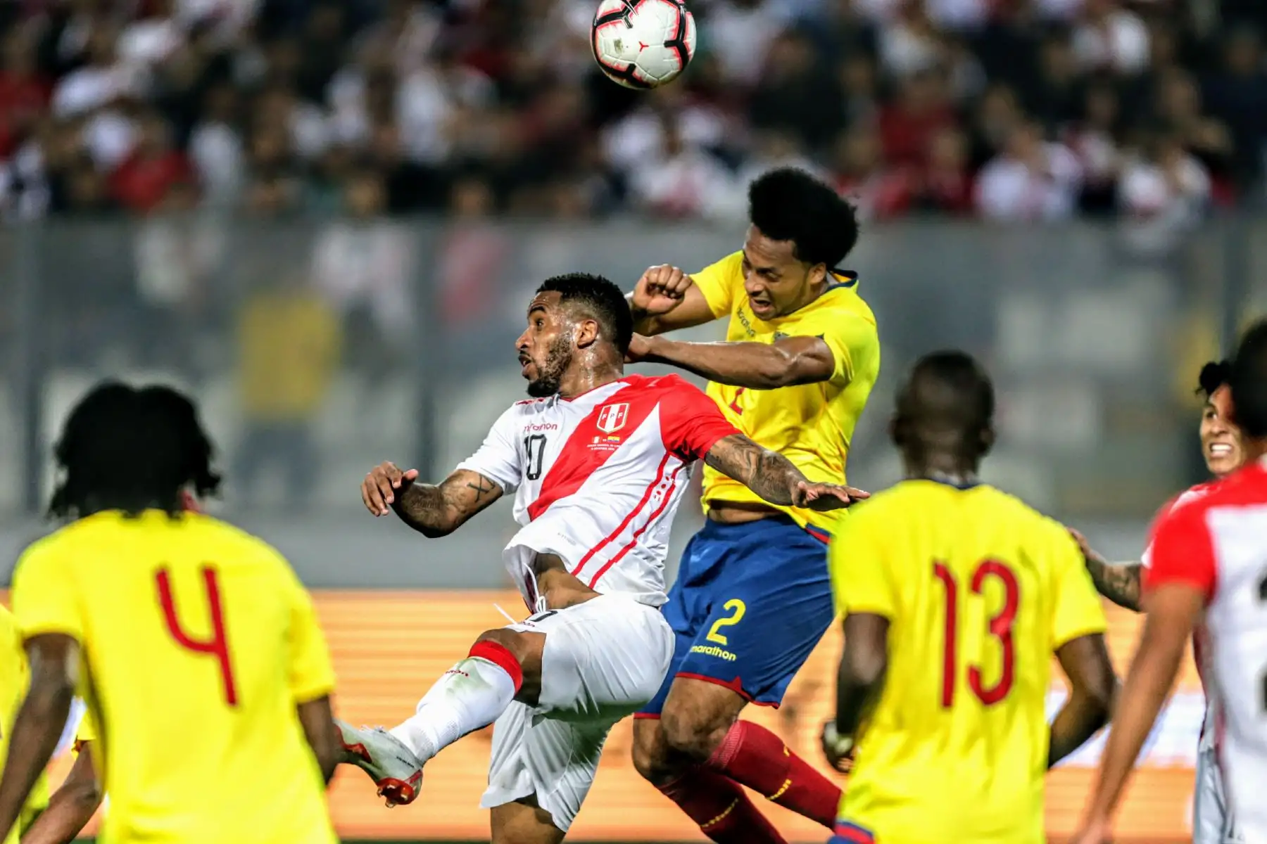 Selección peruana de fútbol se enfrenta a su similar de Ecuador en partido amistoso por la fecha FIFA. Foto: ANDINA/Luis Iparraguirre