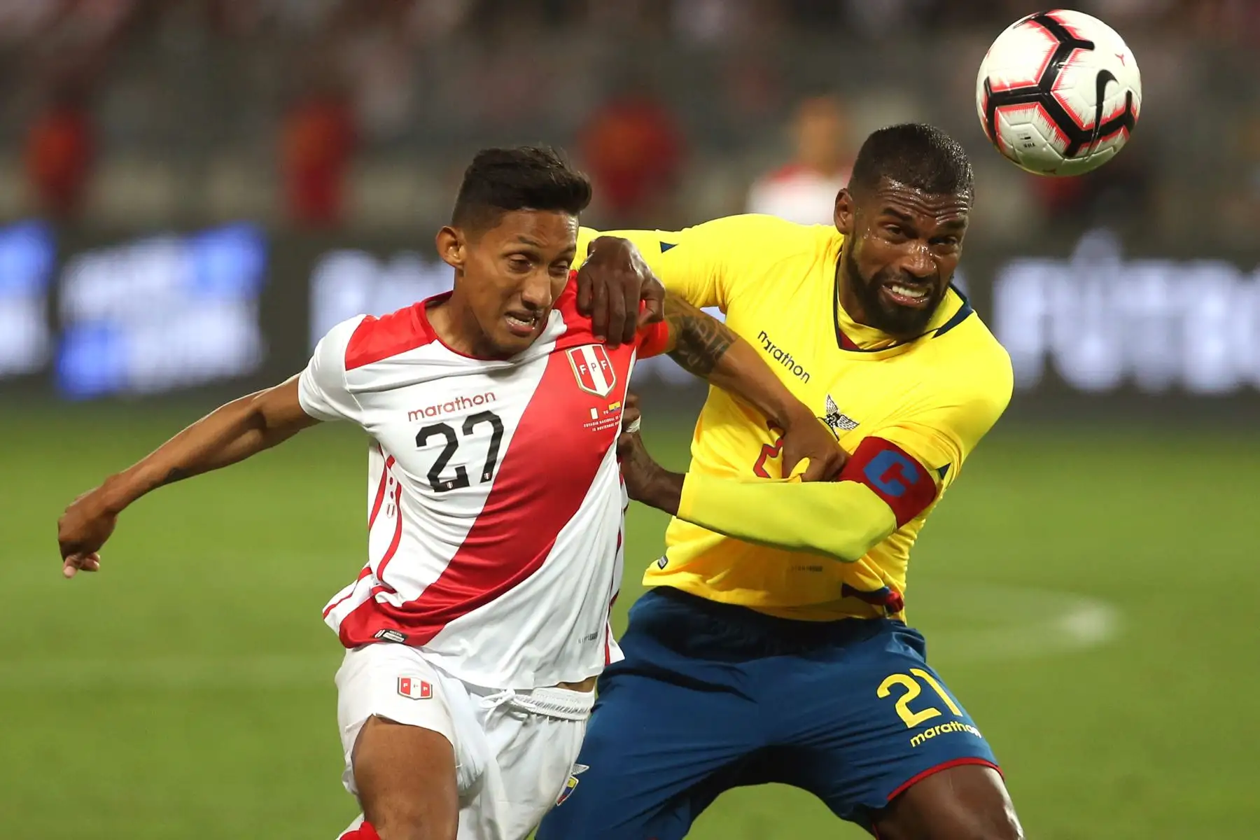 Selección peruana de fútbol se enfrenta a su similar de Ecuador en partido amistoso por la fecha FIFA. Foto:ANDINA/Vidal Tarqui