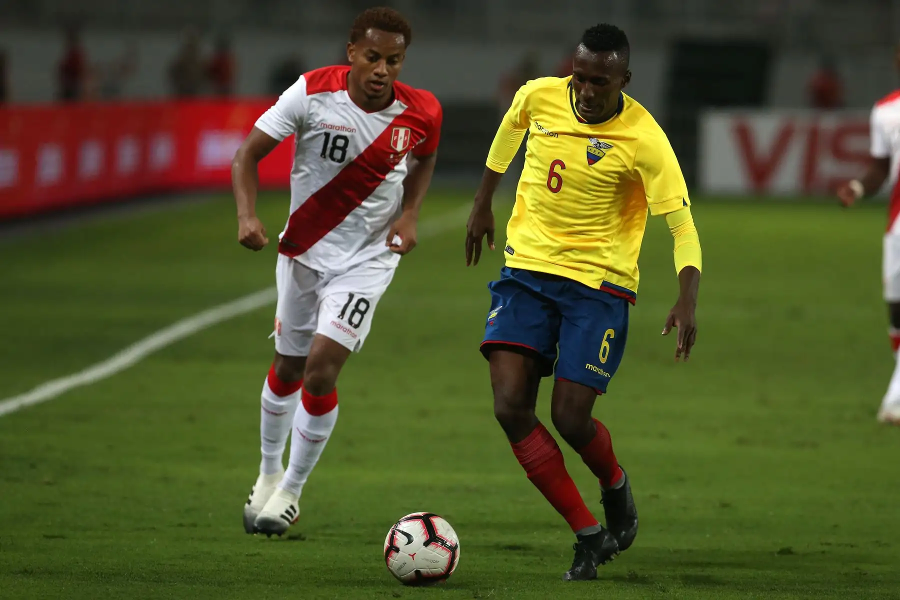 Selección peruana de fútbol se enfrenta a su similar de Ecuador en partido amistoso por la fecha FIFA. Foto: ANDINA/Vidal Tarqui