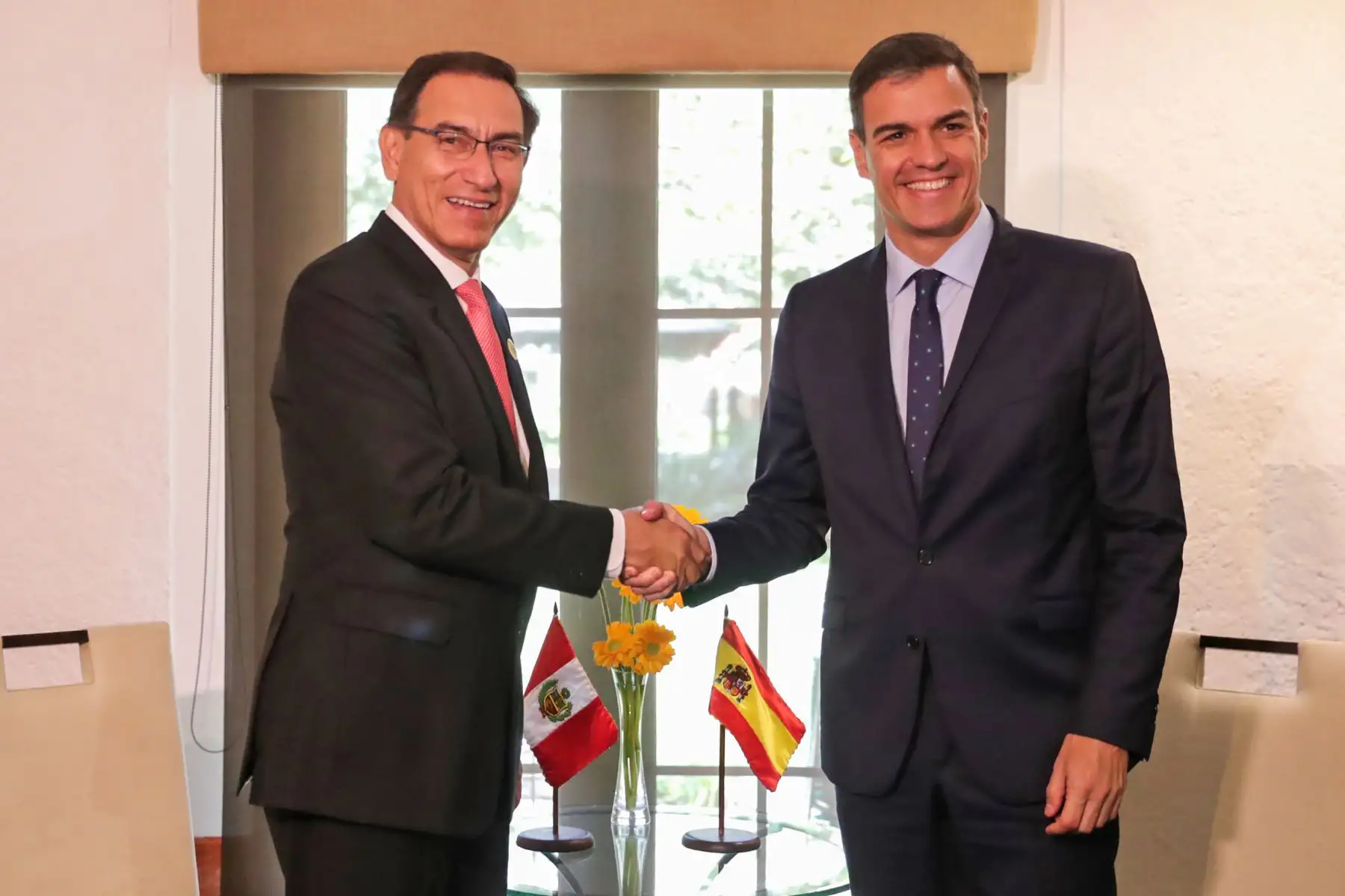 Presidente Vizcarra en reunión bilateral con el presidente del Gobierno español Foto: ANDINA/Prensa Presidencia