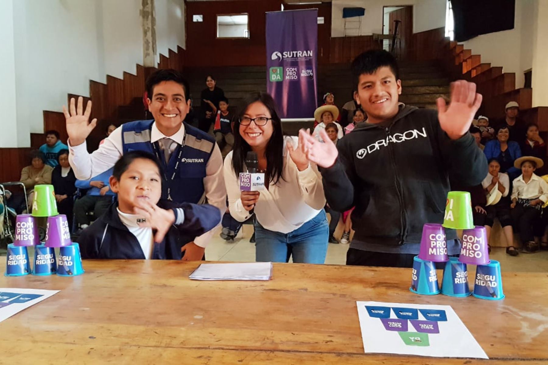 Sutran capacita a estudiantes de Cajamarca en prevención de desastres. ANDINA/Difusión