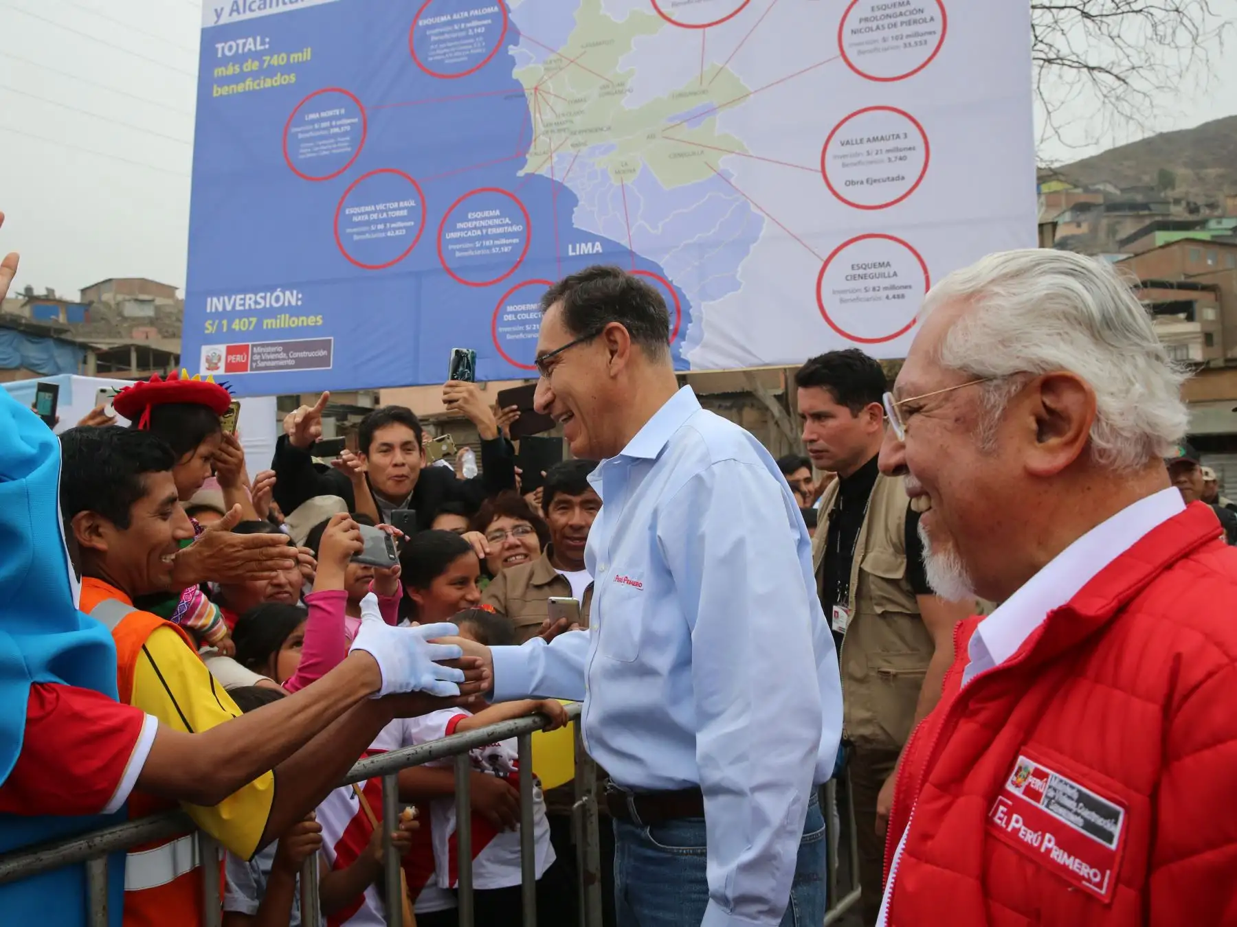Presidente Martín Vizcarra entrega resolución para obras de agua potable en SJM, VMT y VES.
