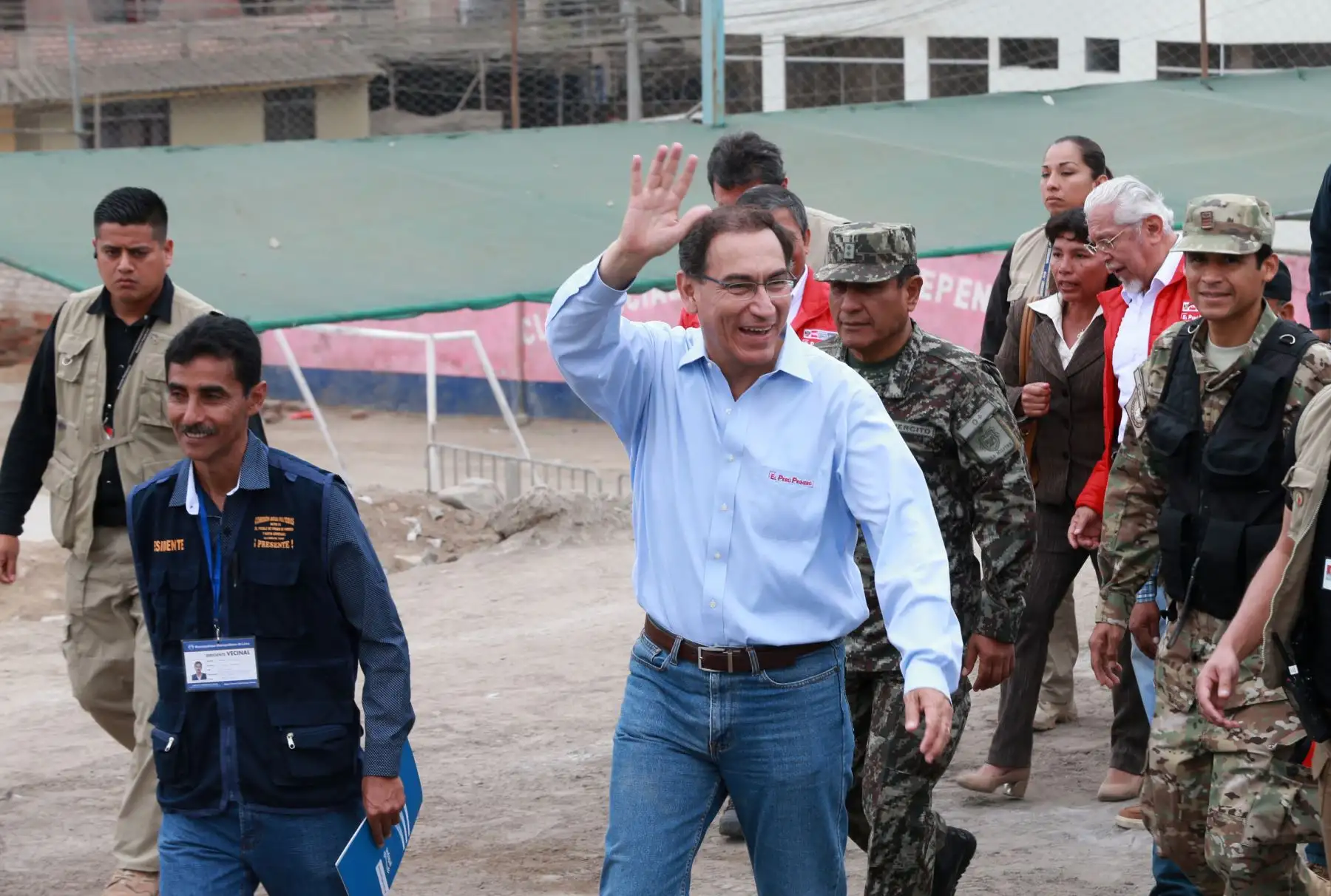 El presidente Martín Vizcarra , en el distritos de  Villa María del Triunfo.Foto: ANDINA/Norman Córdova