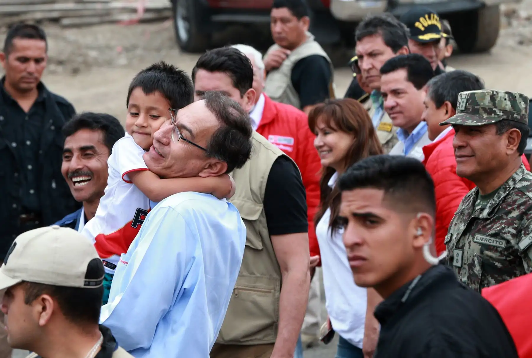 El presidente Martín Vizcarra , en el distritos de  Villa María del Triunfo.Foto: ANDINA/Norman Córdova