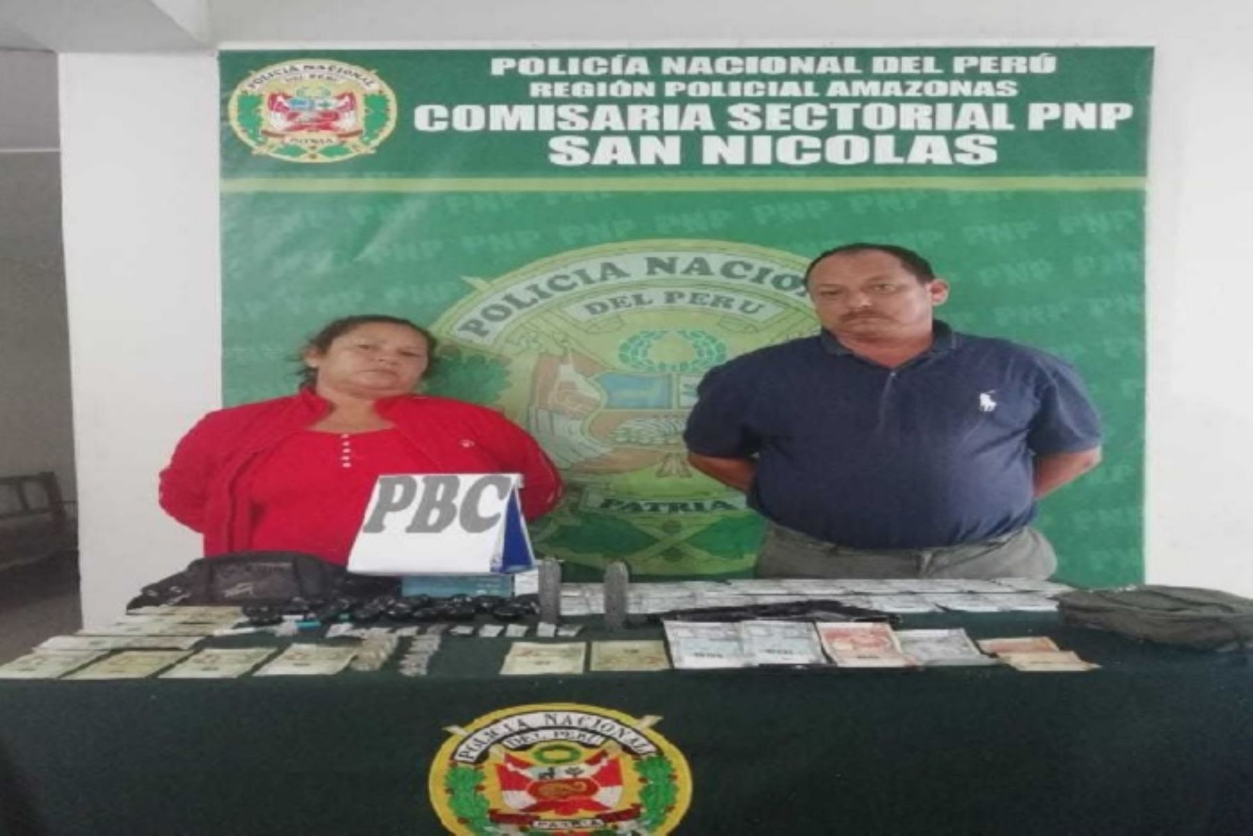 En un operativo conjunto liderado por el Ministerio Público el último fin de semana se logró la captura de una pareja de esposos que se dedicarían a la microcomercialización de droga en la provincia de Rodríguez de Mendoza, región Amazonas.