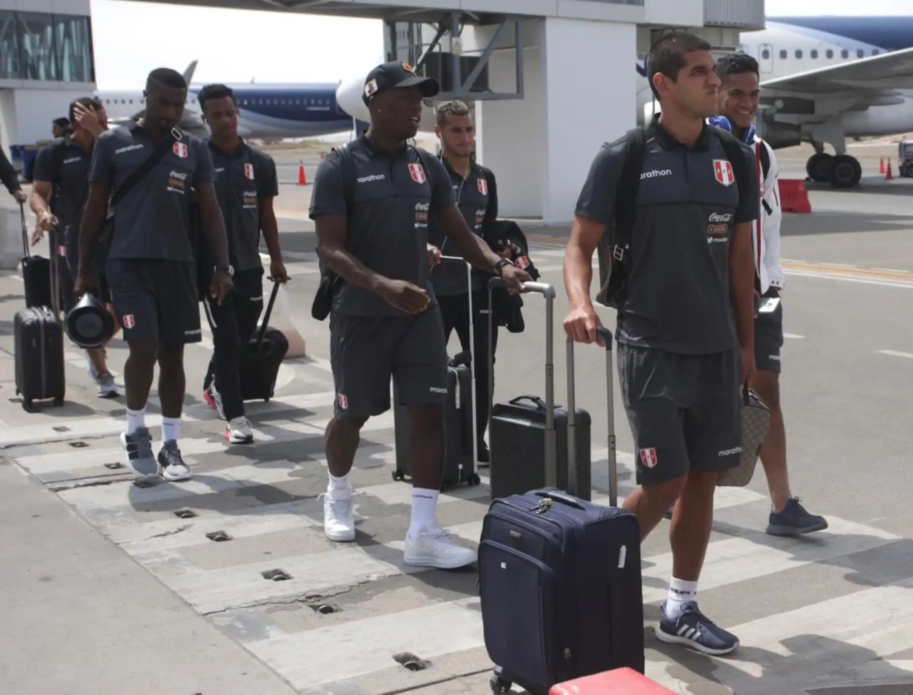 La Selección peruana llegó a Arequipa para enfrentar mañana por la noche a su similar de Costa Rica  en el Estadio de la UNSA. Foto: ANDINA/FPF