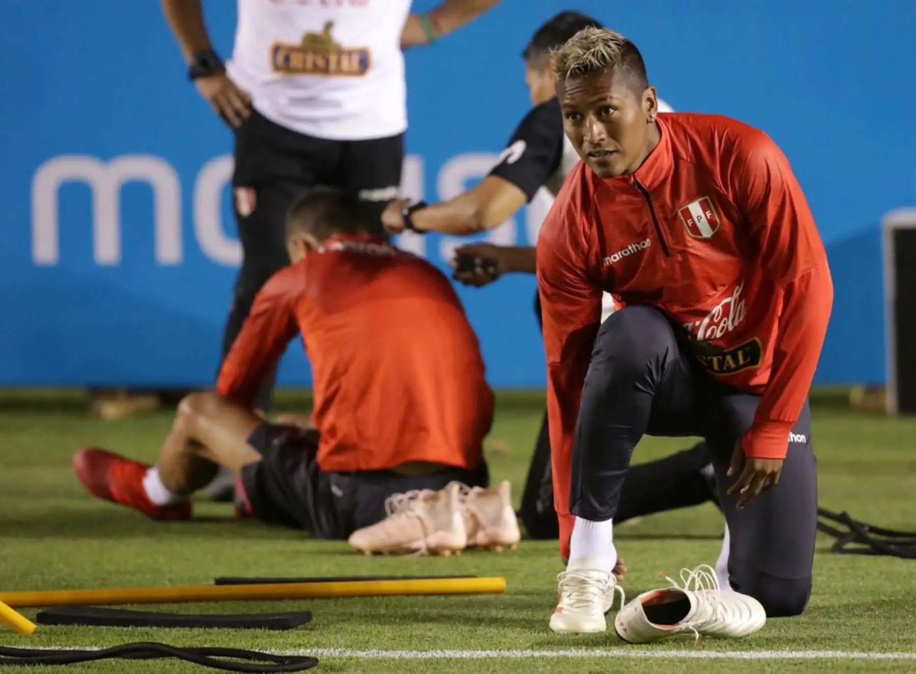 La Selección peruana realizo su primer entrenamiento en Arequipa. La motivación y concentración están al tope para enfrentar hoy a Costa Rica. Foto:ANDINA/FPF