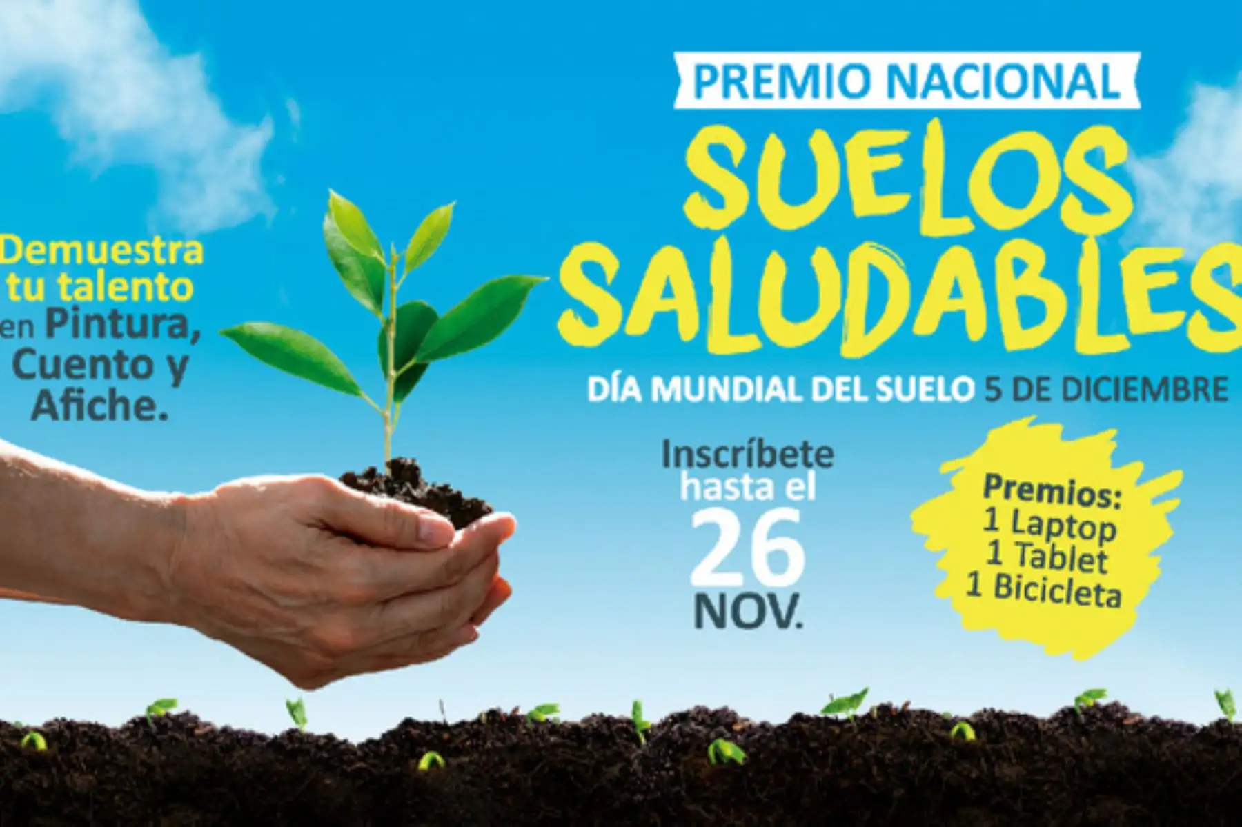 Minagri lanza concurso Premio Nacional Suelos Saludables 2018 dirigido a escolares de secundaria de colegios públicos.