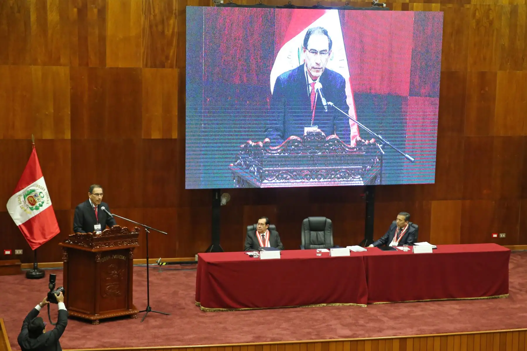 Jefe de Estado, Martín Vizcarra, participó en la inauguración del XI Congreso Nacional de Jueces del Poder Judicial.Foto: ANDINA/Juan Carlos Guzman/Prensa Presidencia