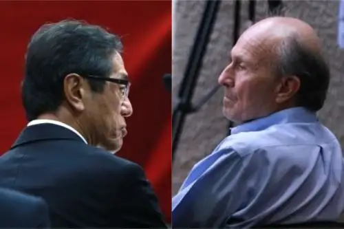 Jaime Yoshiyama y Augusto Bedoya. El juez Richard Concepción decidió prisión preventiva y comparencia, respectivamente.