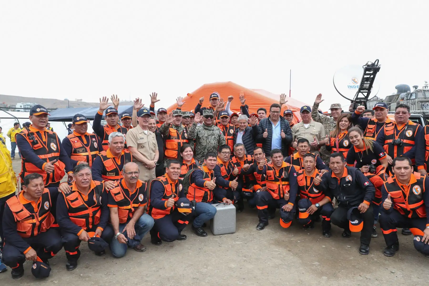 Presentación de ejercicios de respuesta  rápida ante desastres naturales  "Olas Solidarias" entre las fuerzas navales americanas y la marina de guerra del Perú  Foto: ANDINA/Mindef