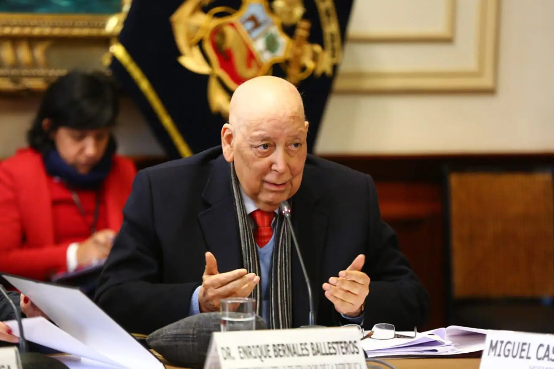 Lima 21 setiembre 2018 / El constitucionalista Enrique Bernales Ballesteros expone sobre la bicameralidad ante la Comisión de Constitución del Congreso. Foto: Congreso de la República