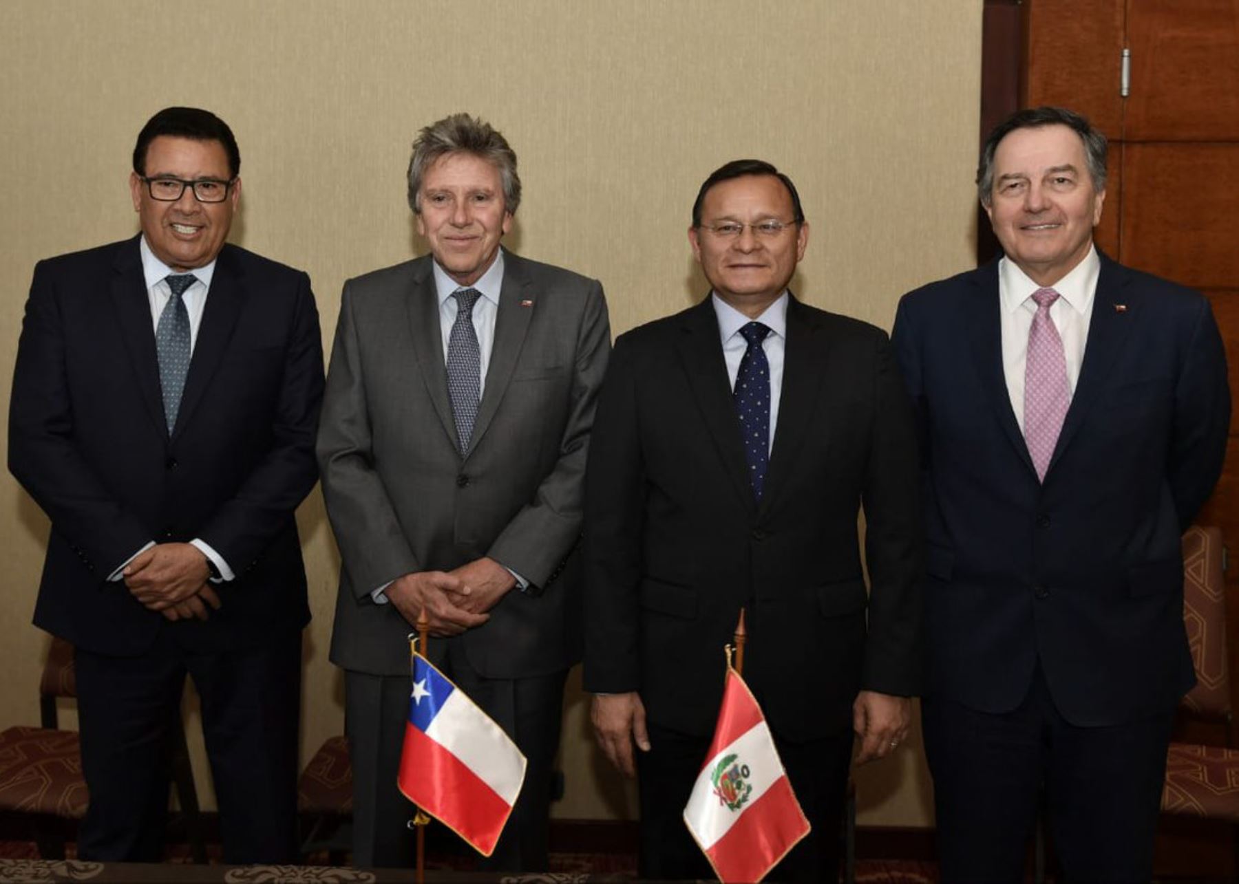Reunión 2+2 entre cancilleres y ministros de Defensa de Perú y Chile.
