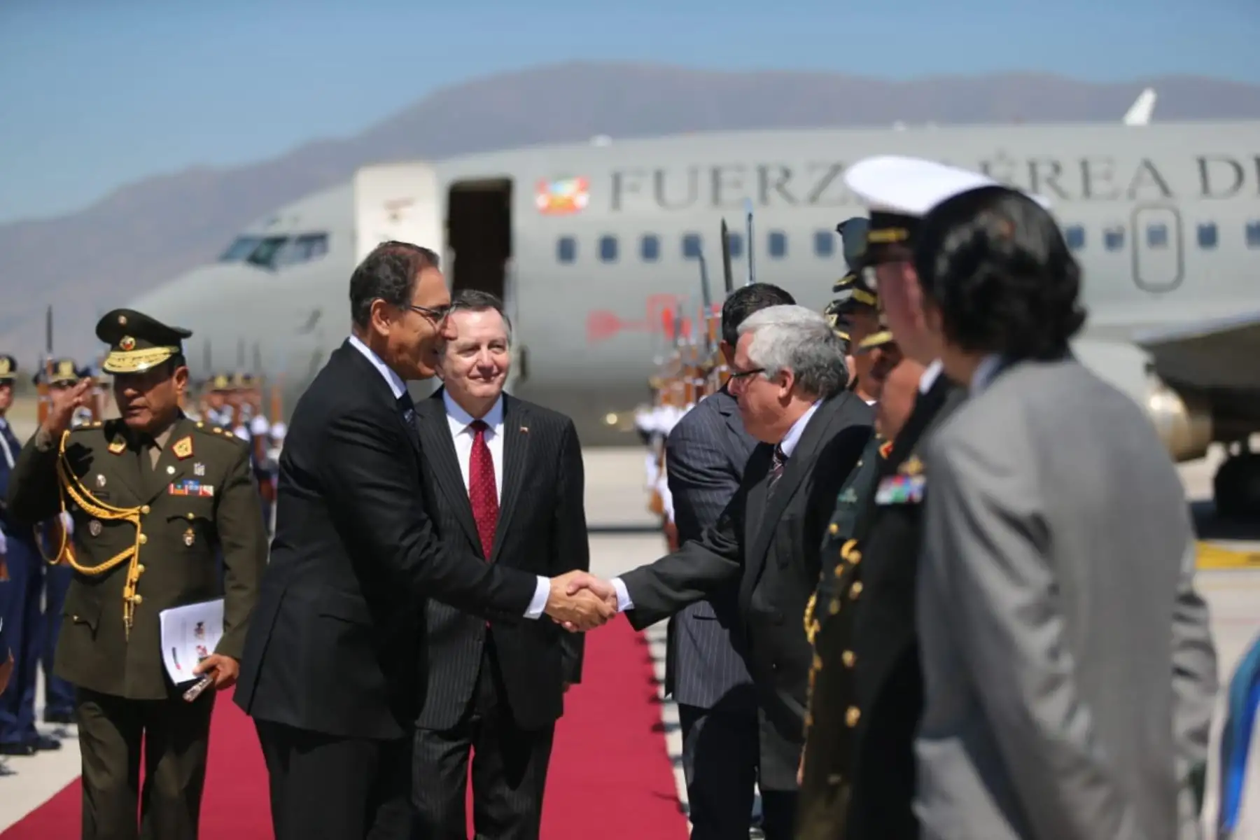 El presidente de la República, Martin Vizcarra y ministros de Estado se encuentran en Santiago de Chile para participar del Encuentro Presidencial y II Gabinete Binacional Chile-Perú, que por primera vez se desarrolla en la capital chilena.Foto: ANDINA/Prensa Presidencia