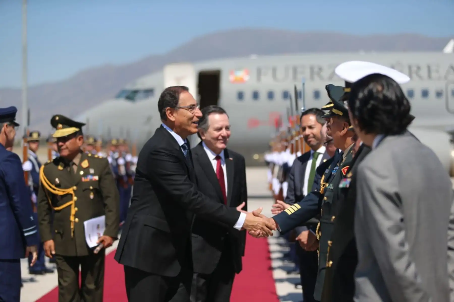 El presidente de la República, Martin Vizcarra y ministros de Estado se encuentran en Santiago de Chile para participar del Encuentro Presidencial y II Gabinete Binacional Chile-Perú, que por primera vez se desarrolla en la capital chilena.Foto: ANDINA/Prensa Presidencia