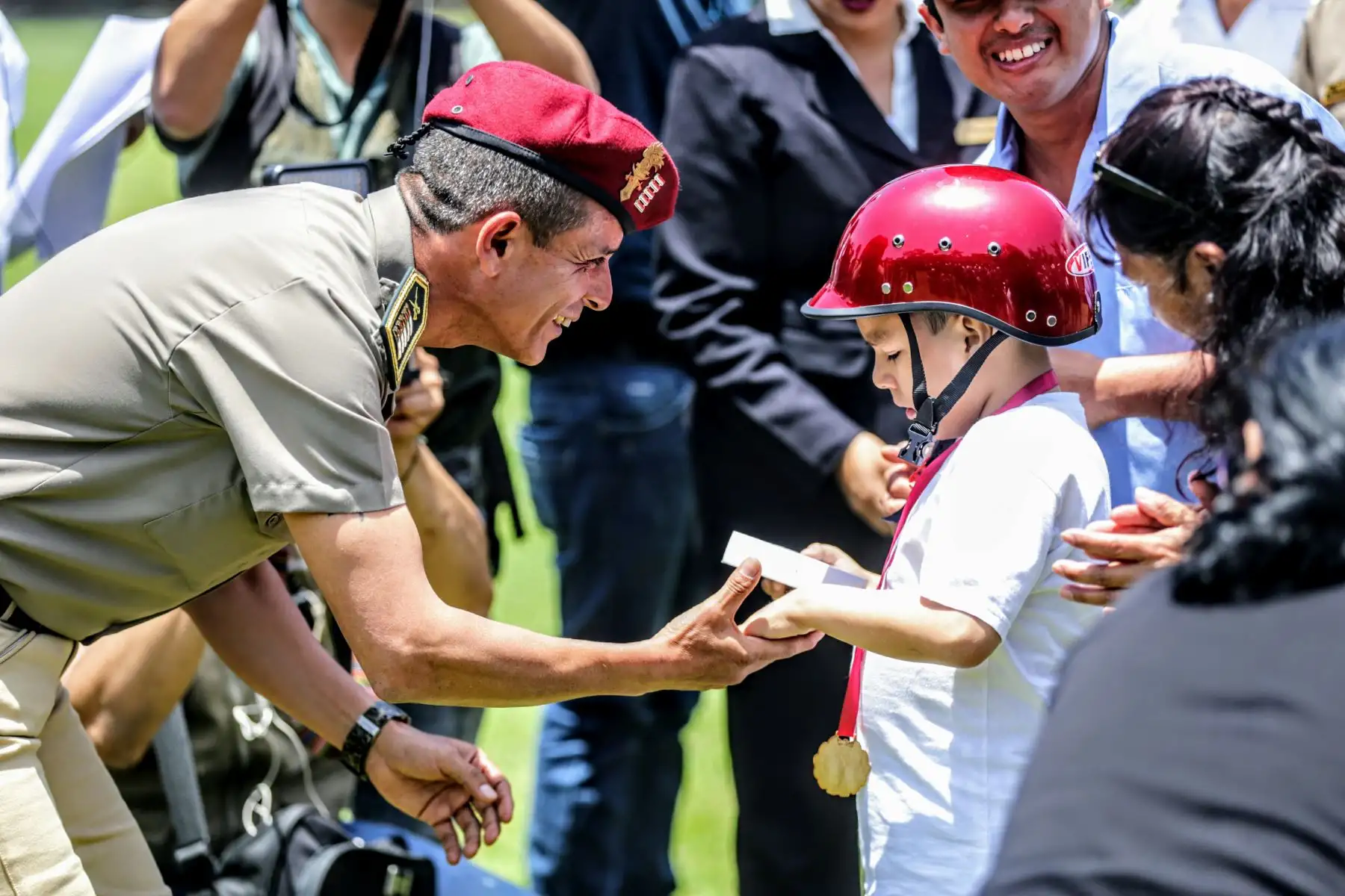 Clausura del programa de Equinoterapia para niños con discapacidad, promovido por la Policía Montada y la Teletón. Foto: ANDINA/Luis Iparraguirre