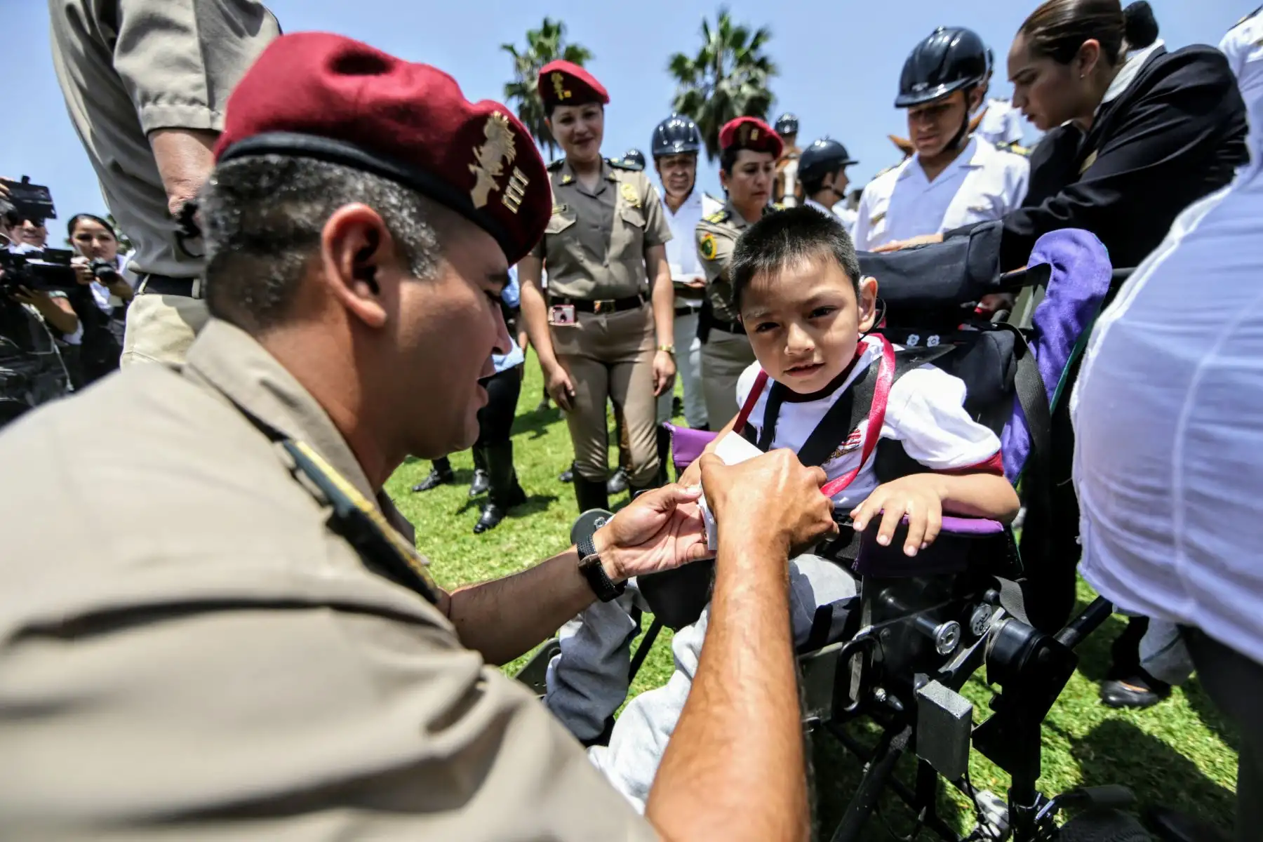 Clausura del programa de Equinoterapia para niños con discapacidad, promovido por la Policía Montada y la Teletón. Foto: ANDINA/Luis Iparraguirre
