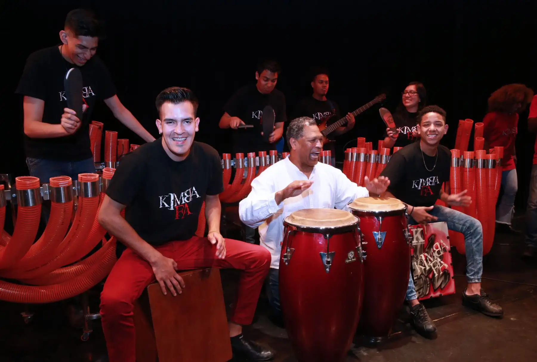 Presentación elenco de Kimbafá .Foto: ANDINA/Norman Córdova