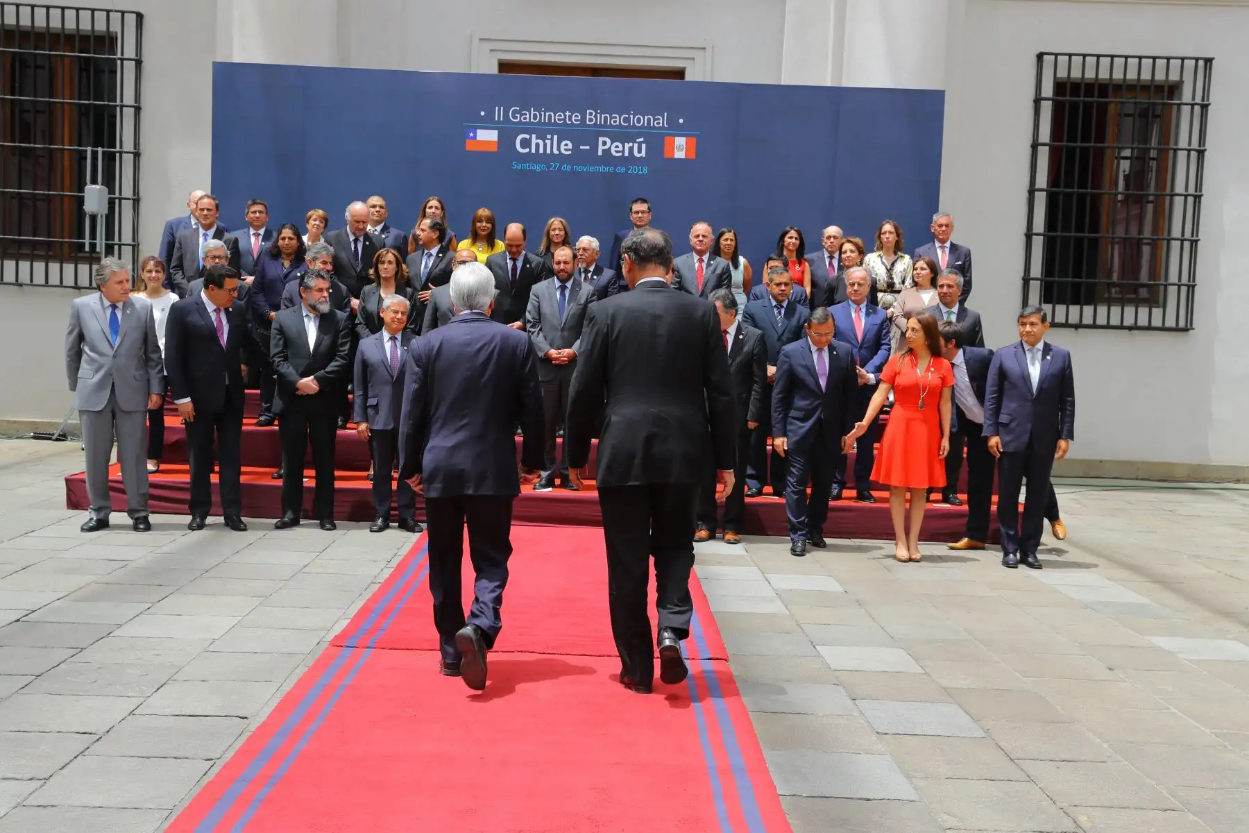Presidente Vizcarra y su homólogo chileno, Sebastián Piñera en el II Gabinete Binacional Chile - Perú, que se realiza en Santiago de Chile.Foto: ANDINA/Prensa Presidencia
