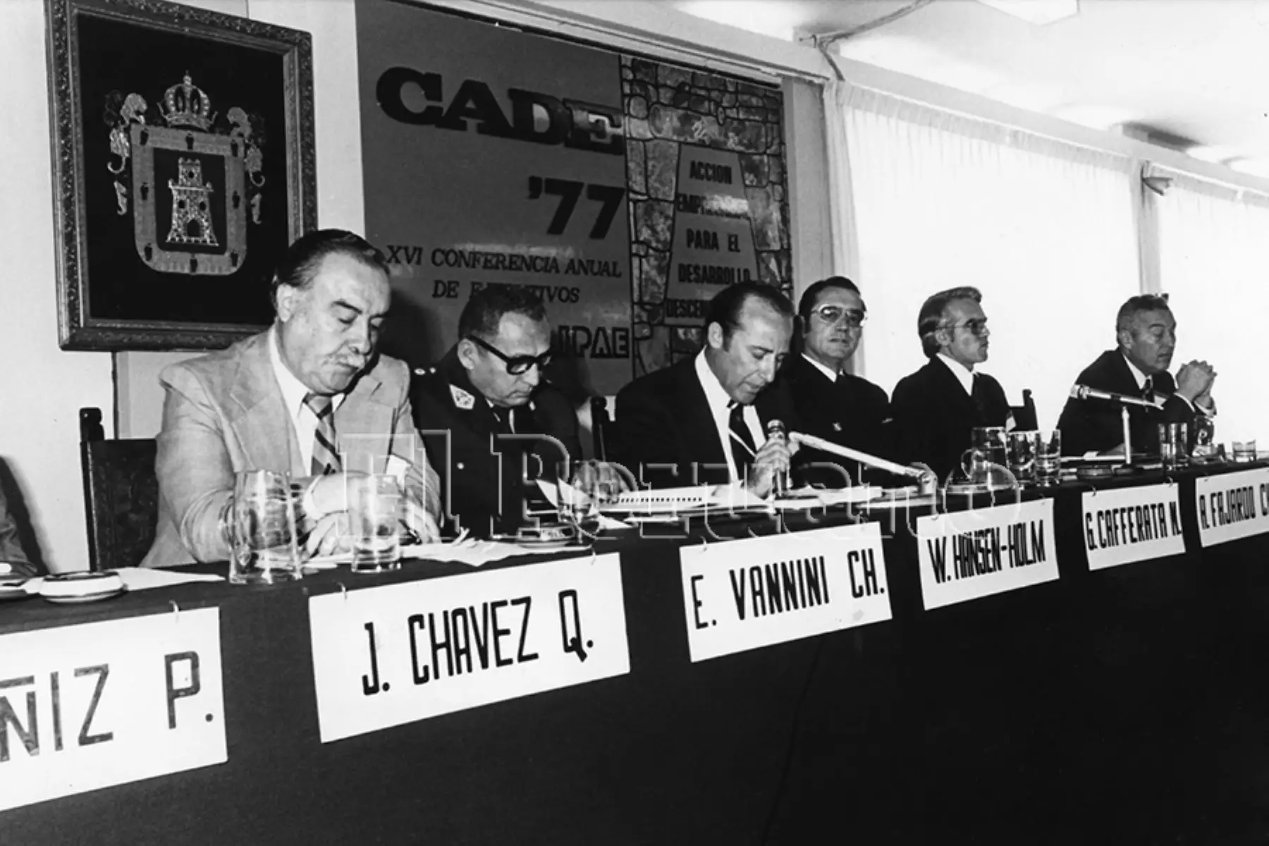 Cusco - noviembre 1977 / Conferencia Anual de Ejecutivos - CADE 77, con el lema "Acción empresarial para el desarrollo descentralizado" . Foto: Archivo Histórico de EL PERUANO
