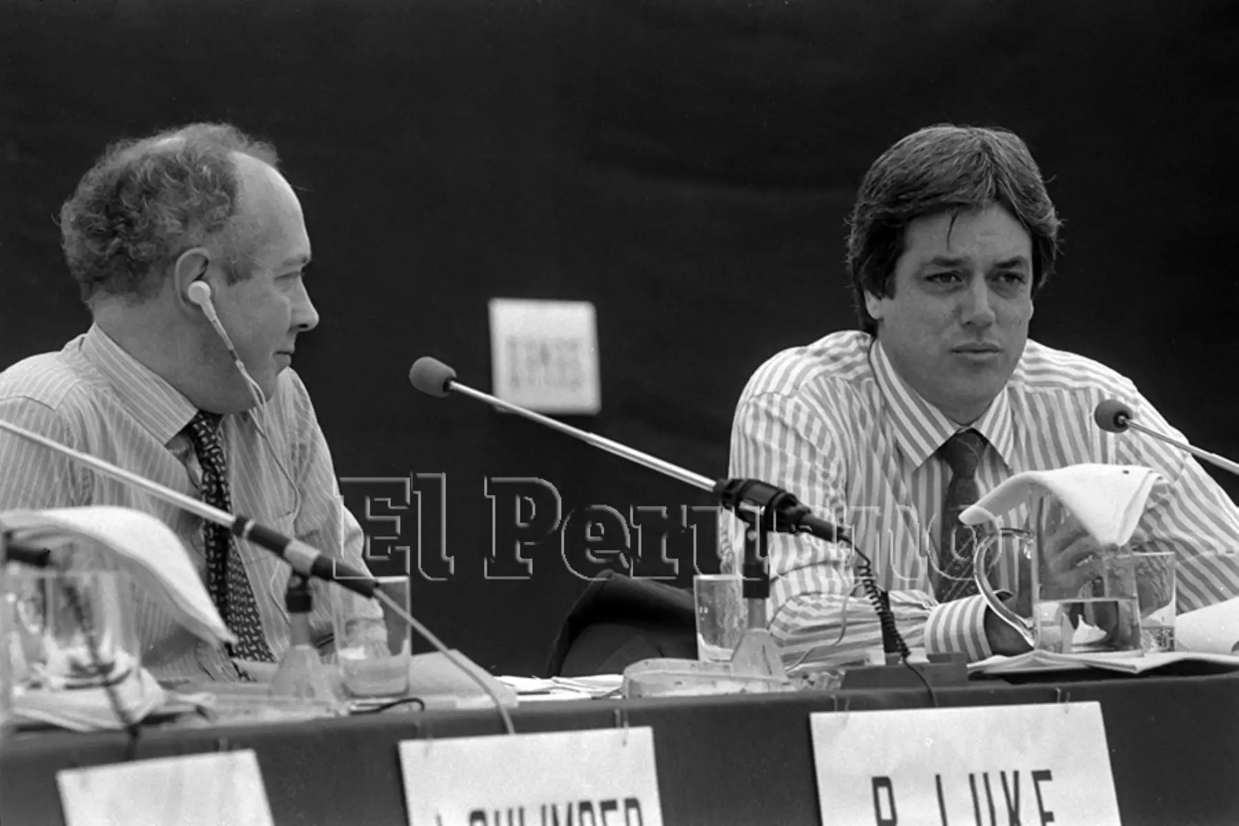 Ica- 23 noviembre 1990 / Drago Kisic en la Conferencia Anual de Ejecutivos - CADE 90. Foto: Archivo Histórico de EL PERUANO / Leoncio Mariscal