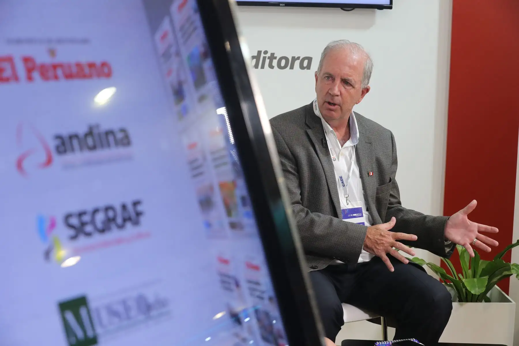 Entrevista al presidente regional de Ica,Fernando José Cillóniz Benavides, en el marco de CADE 2018, en Paracas. Foto: ANDINA/Jack Ramón.
