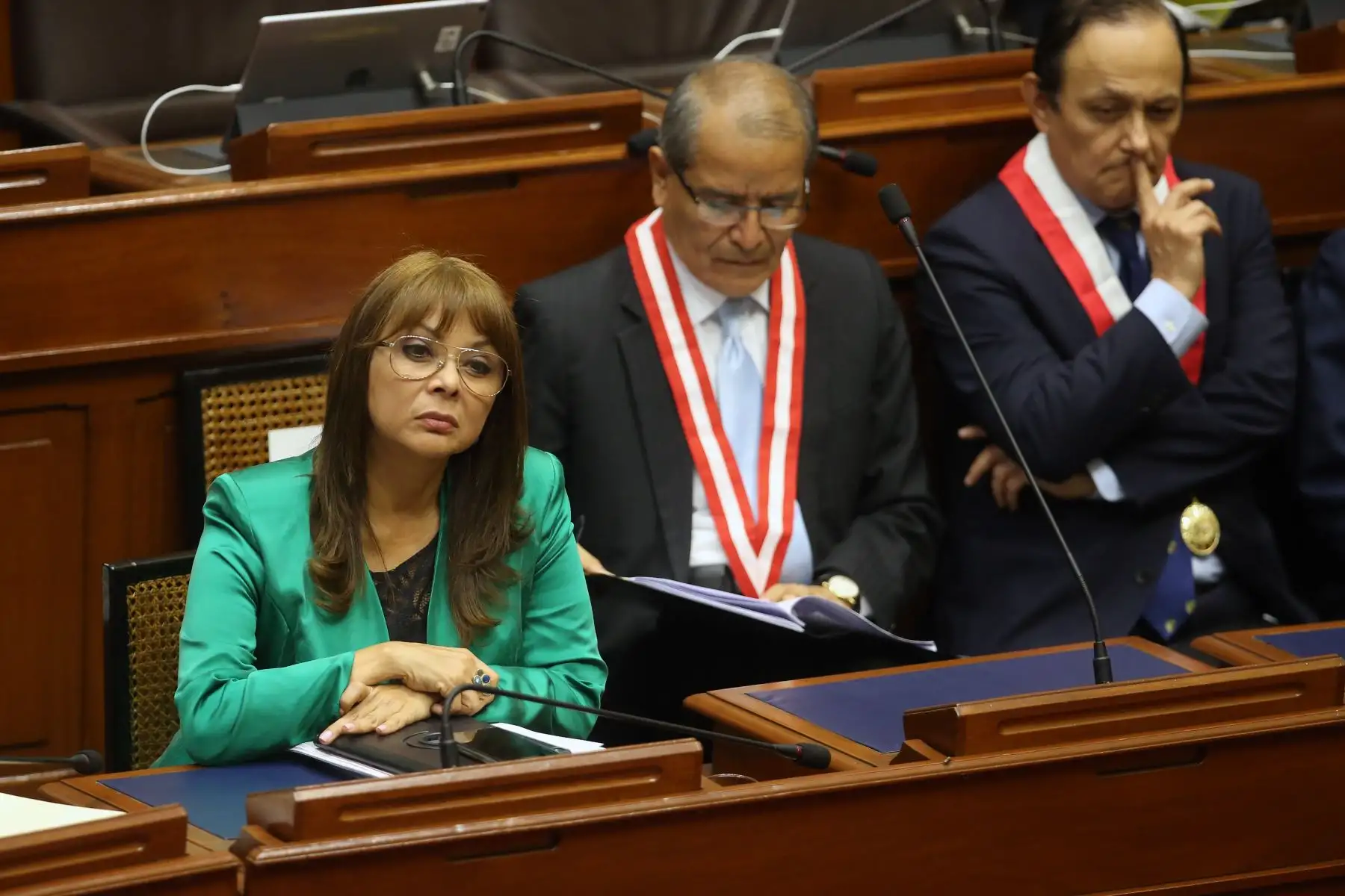 Liliana del Carmen La Rosa Huertas juramentó como ministra de Desarrollo e Inclusión Social, sustenta presupuesto para el año 2019, en pleno del congreso de la República Foto: ANDINA/Vidal Tarqui