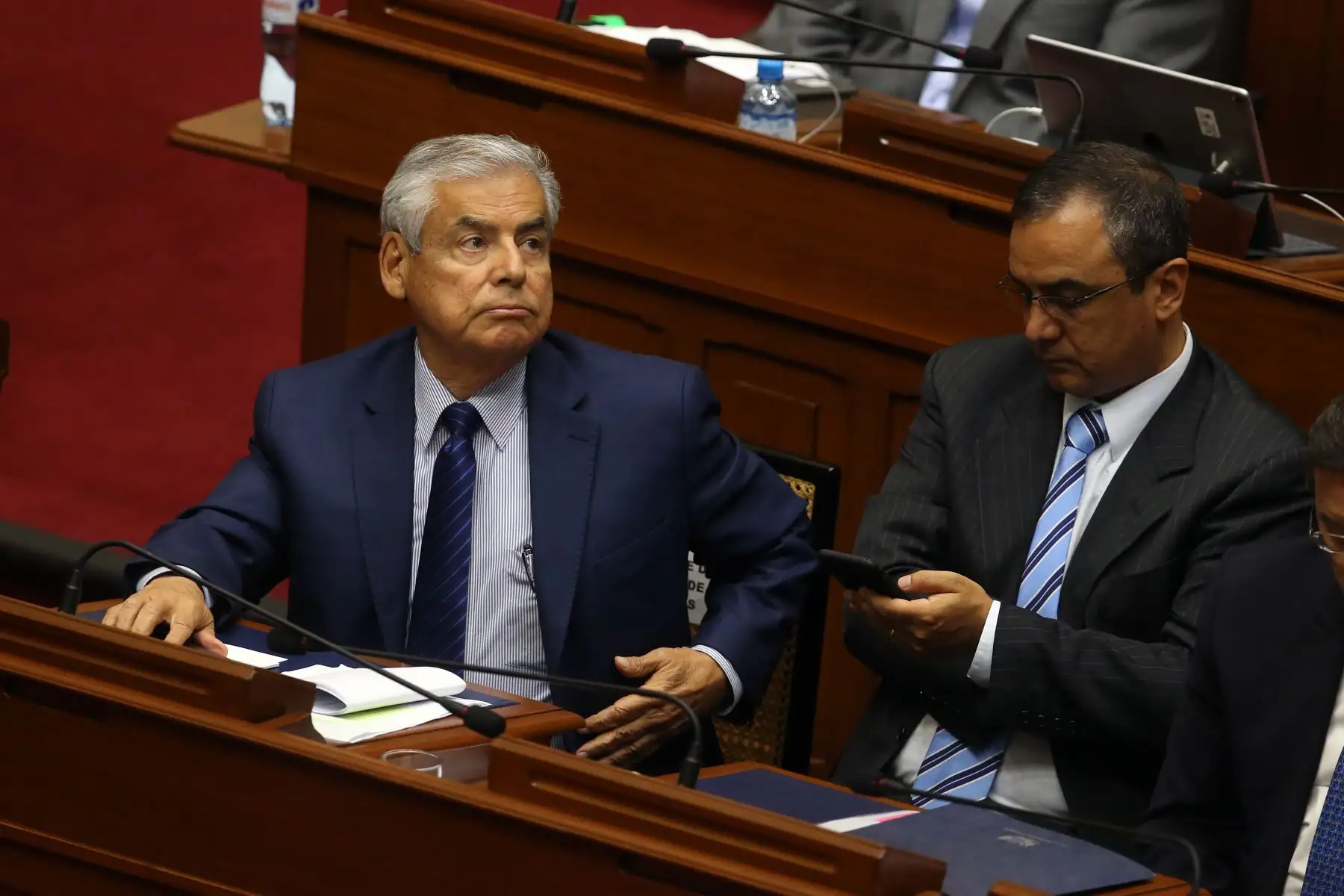 César Villanueva Presidente del Consejo de Ministros, en sustentación de  presupuesto para el año 2019, en pleno del congreso de la República Foto: ANDINA/Vidal Tarqui