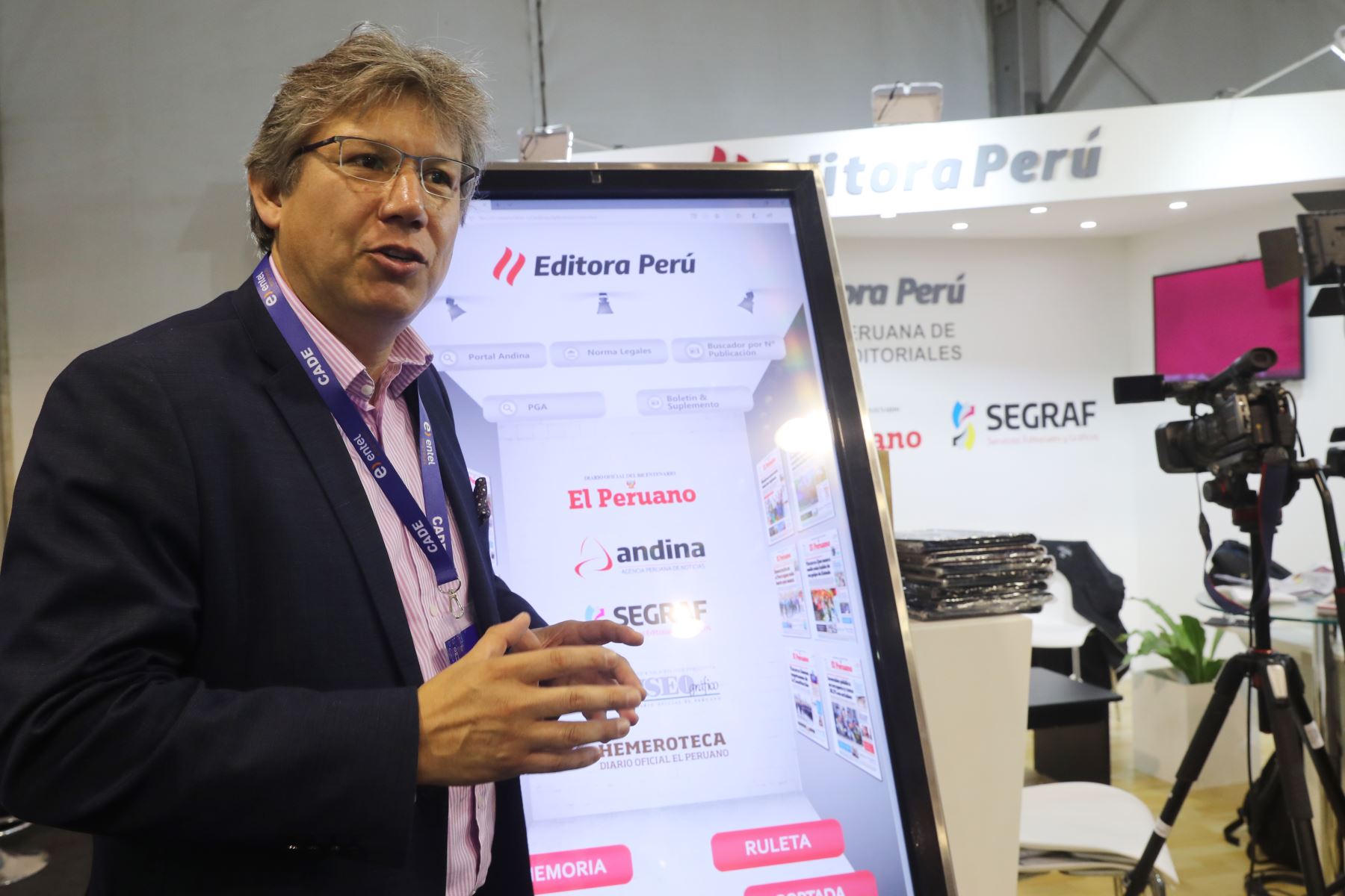 Gerente general de Editora Peru, Enrique Samanamud.Foto:  ANDINA/Jack Ramón.