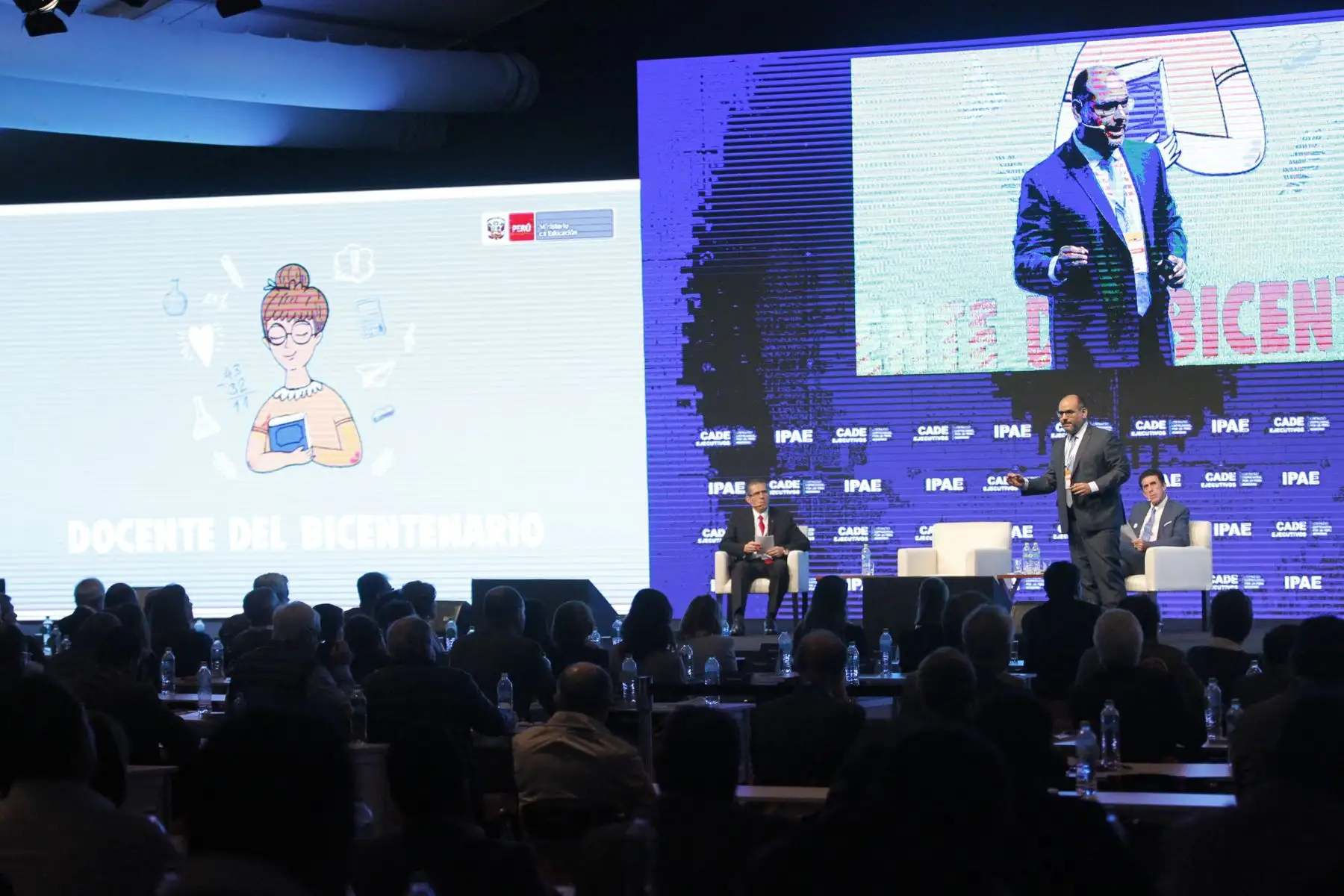 Ministro de educaiòn Daniel Alfaro  participò en la 56ª edición del CADE Ejecutivo 2018 “Liderazgo empresarial por un Perú moderno”. Foto:ANDINA/ Jhony Laurente