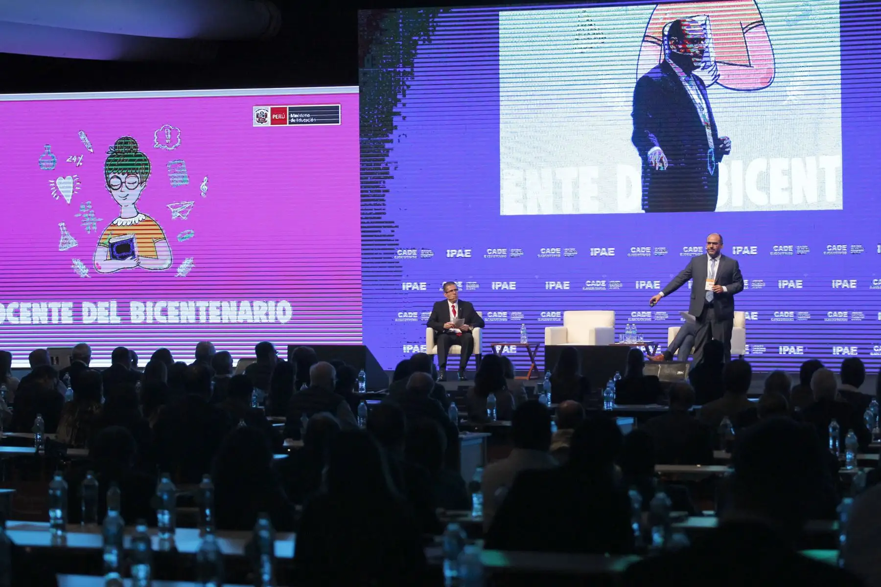 Ministro de educaiòn Daniel Alfaro  participò en la 56ª edición del CADE Ejecutivo 2018 “Liderazgo empresarial por un Perú moderno”. Foto:ANDINA/ Jhony Laurente