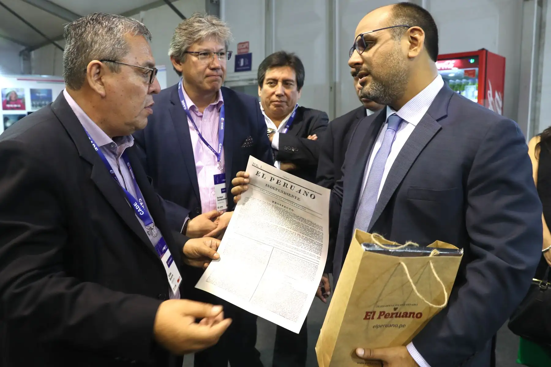 DIrectivos de Editora Perú conversan con el ministro de educación Daniel Alfaro en el marco de CADE EJECUTIVO 2018 en Paracas. Foto: ANDINA/Jack Ramón