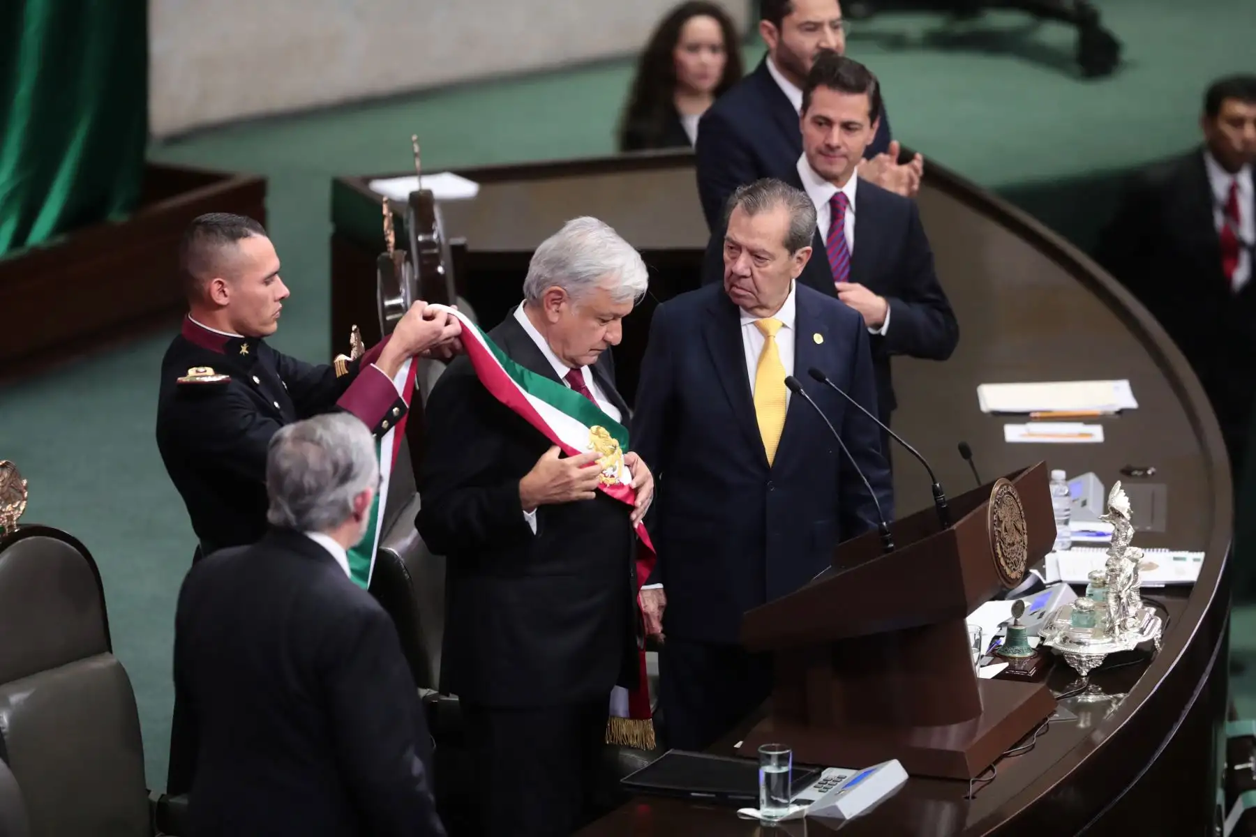 Jefe de Estado Martín Vizcarra asistiò a la toma de mando del presidente electo de México, Andrés Manuel López Obrador. Foto: ANDINA/Prensa Presidencia