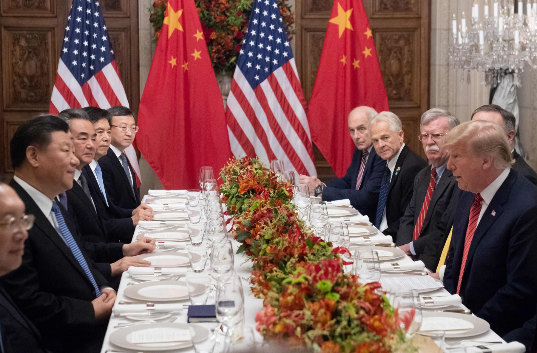 Reunión entre presidentes Donald Trump y Xi Jinping.