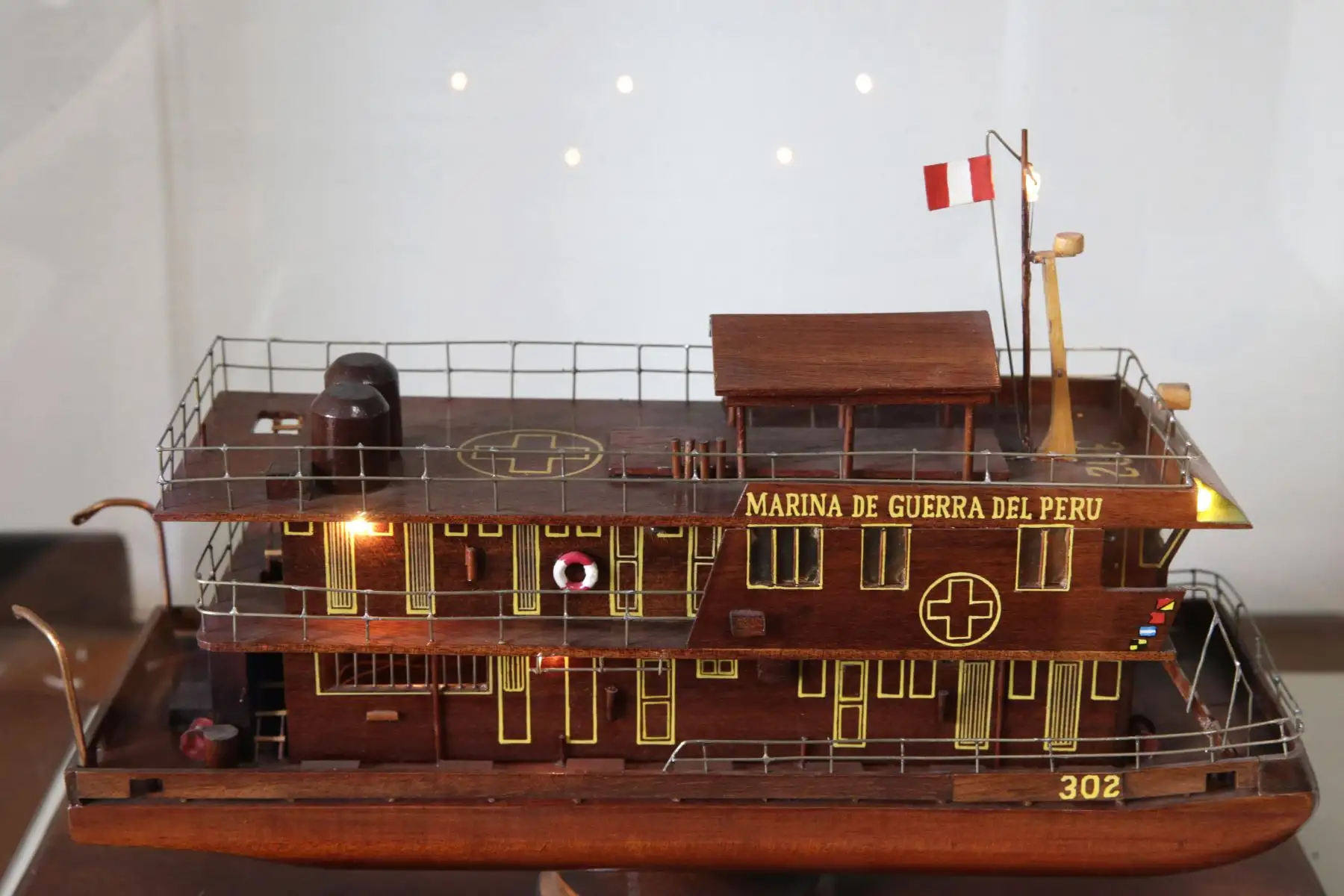 Museo Naval. La primera foto es la maqueta del BAP MORONA uno de los buques hospital que tiene la Armada en la selva y lo usamos para hacer acción cívica. Foto: ANDINA/Melina Mejía Museo Naval. La primera foto es la maqueta del BAP MORONA uno de los buques hospital que tiene la Armada en la selva y lo usamos para hacer acción cívica. Foto: ANDINA/Melina Mejía