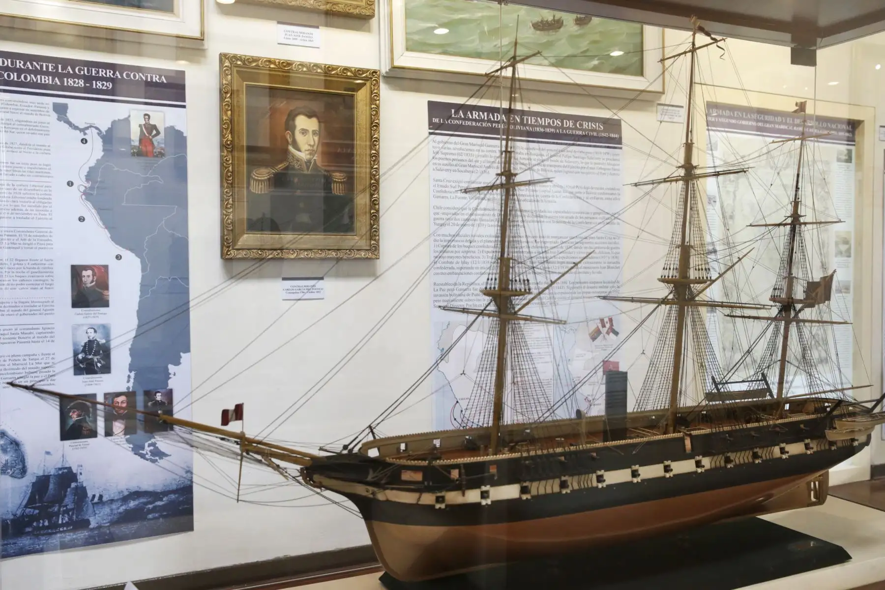 Museo Naval. Maqueta de la fragata Apurimac, de propulsión mixta (vela y vapor con hélice) construida en 1854. Foto: ANDINA/Melina Mejía Museo Naval. Maqueta de la fragata Apurimac, de propulsión mixta (vela y vapor con hélice) construida en 1854. Foto: ANDINA/Melina Mejía