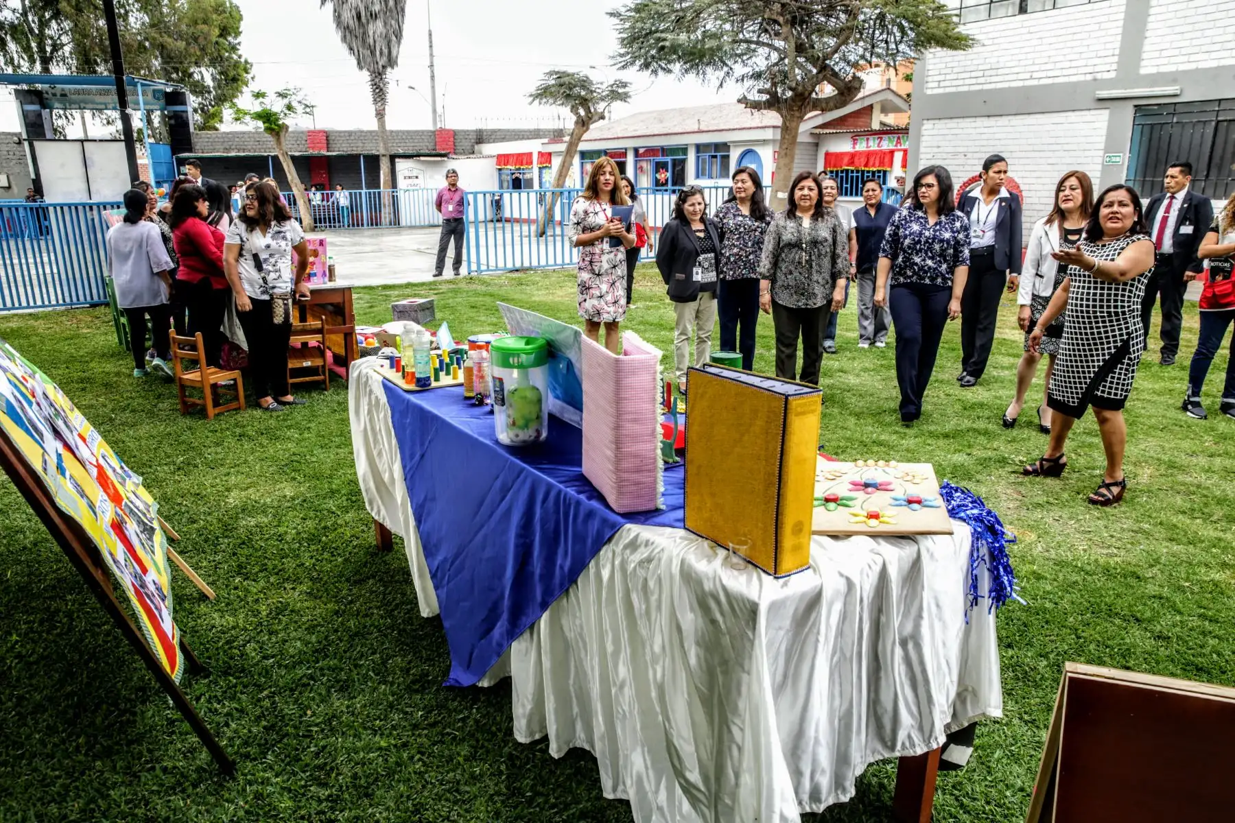 Primera Dama de la Nación, Maribel Díaz Cabello, asiste a la exhibición de destrezas de los integrantes de las Olimpiadas Especiales. Foto: ANDINA/Luis Iparraguirre