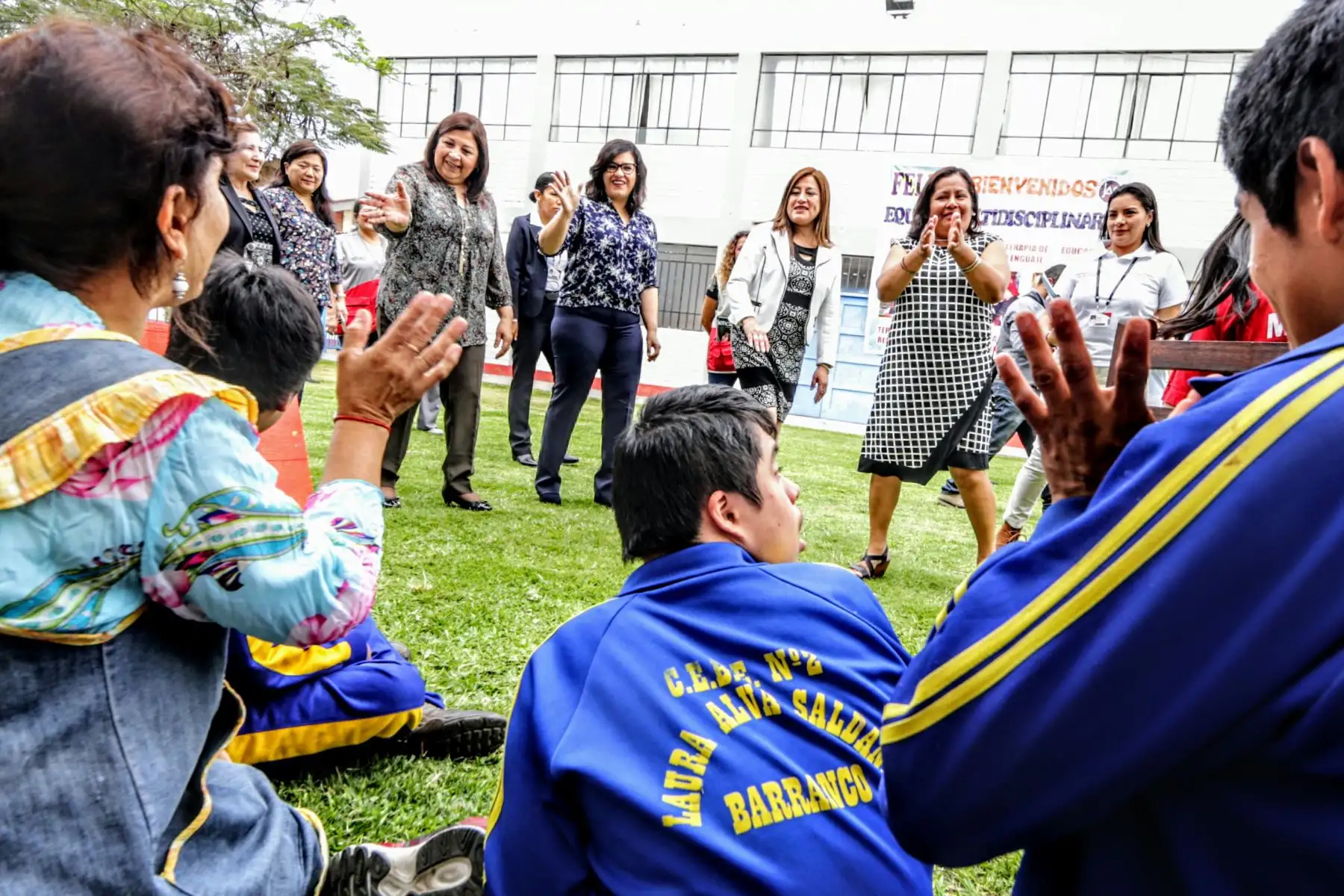Primera Dama de la Nación, Maribel Díaz Cabello, asiste a la exhibición de destrezas de los integrantes de las Olimpiadas Especiales. Foto: ANDINA/Luis Iparraguirre