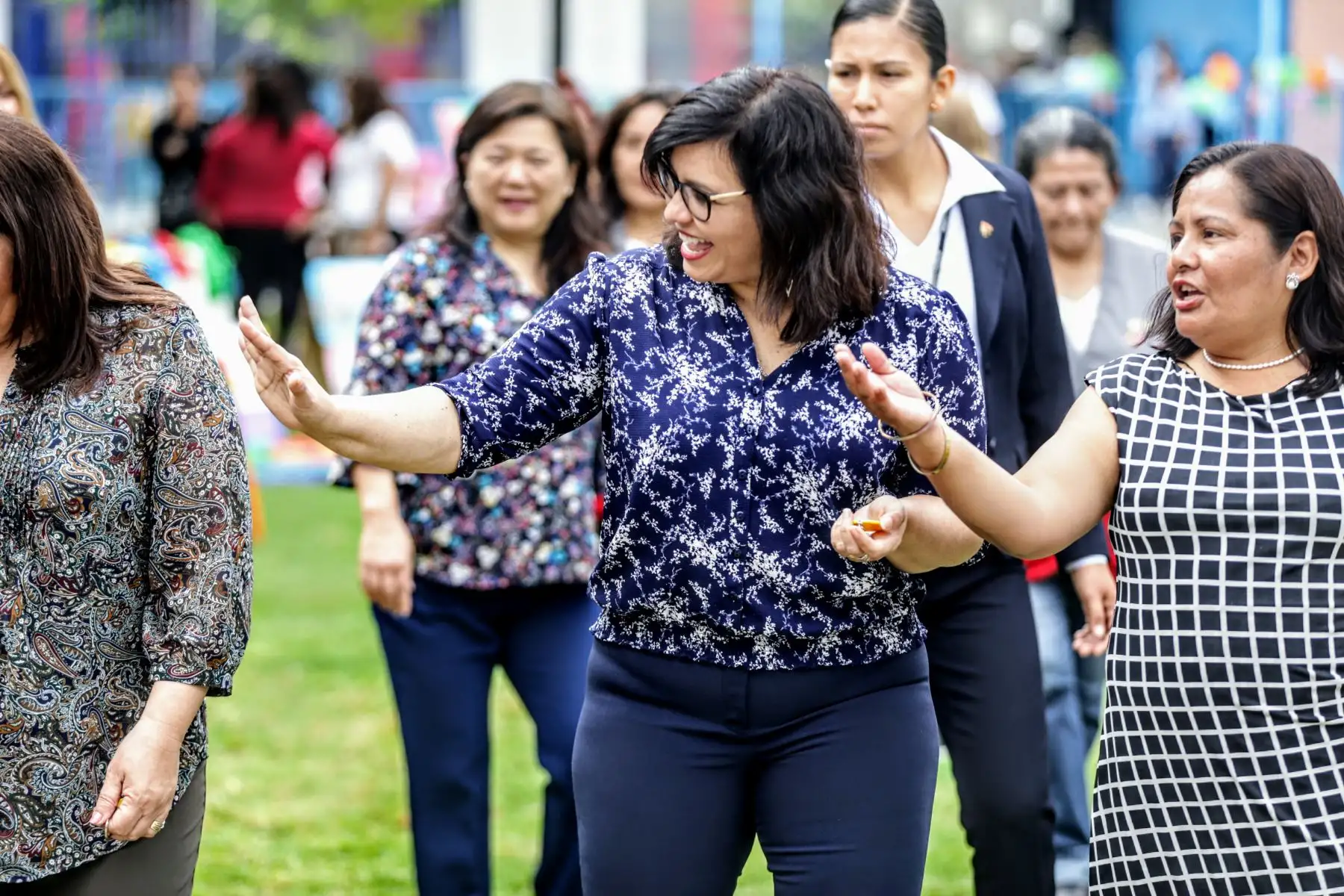 Primera Dama de la Nación, Maribel Díaz Cabello, asiste a la exhibición de destrezas de los integrantes de las Olimpiadas Especiales. Foto: ANDINA/Luis Iparraguirre