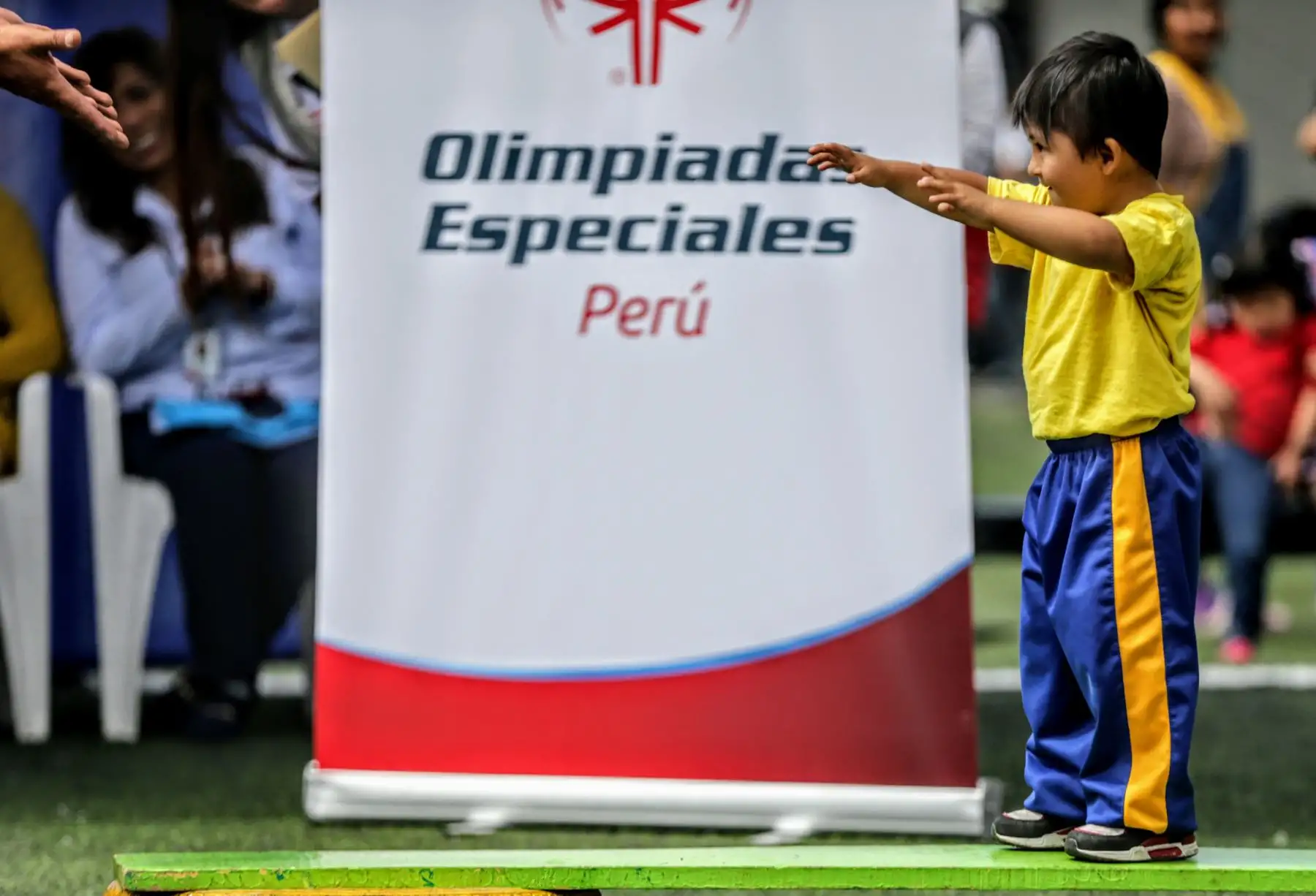 Primera Dama de la Nación, Maribel Díaz Cabello, asiste a la exhibición de destrezas de los integrantes de las Olimpiadas Especiales. Foto: ANDINA/Luis Iparraguirre
