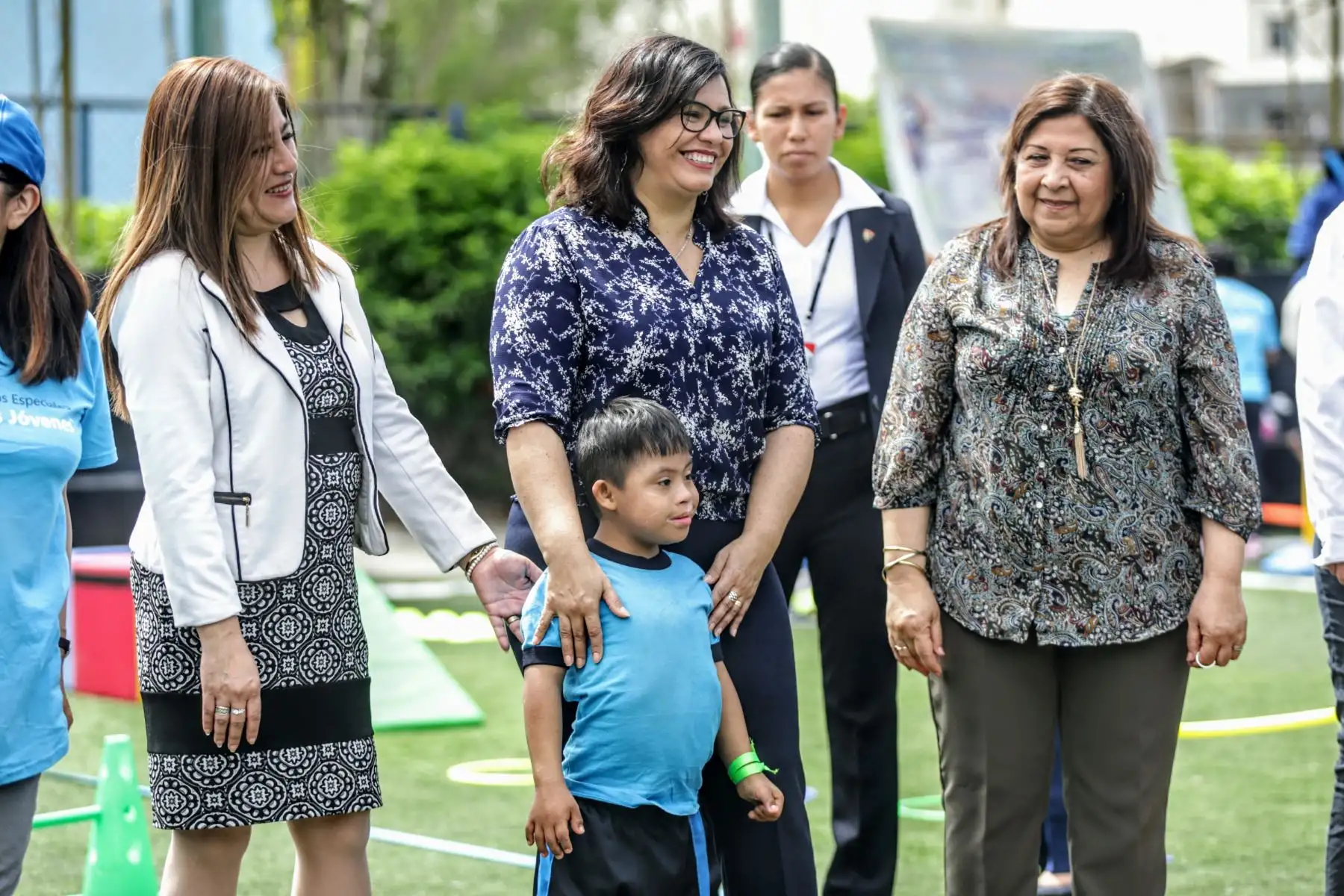 Primera Dama de la Nación, Maribel Díaz Cabello, asiste a la exhibición de destrezas de los integrantes de las Olimpiadas Especiales. Foto: ANDINA/Luis Iparraguirre