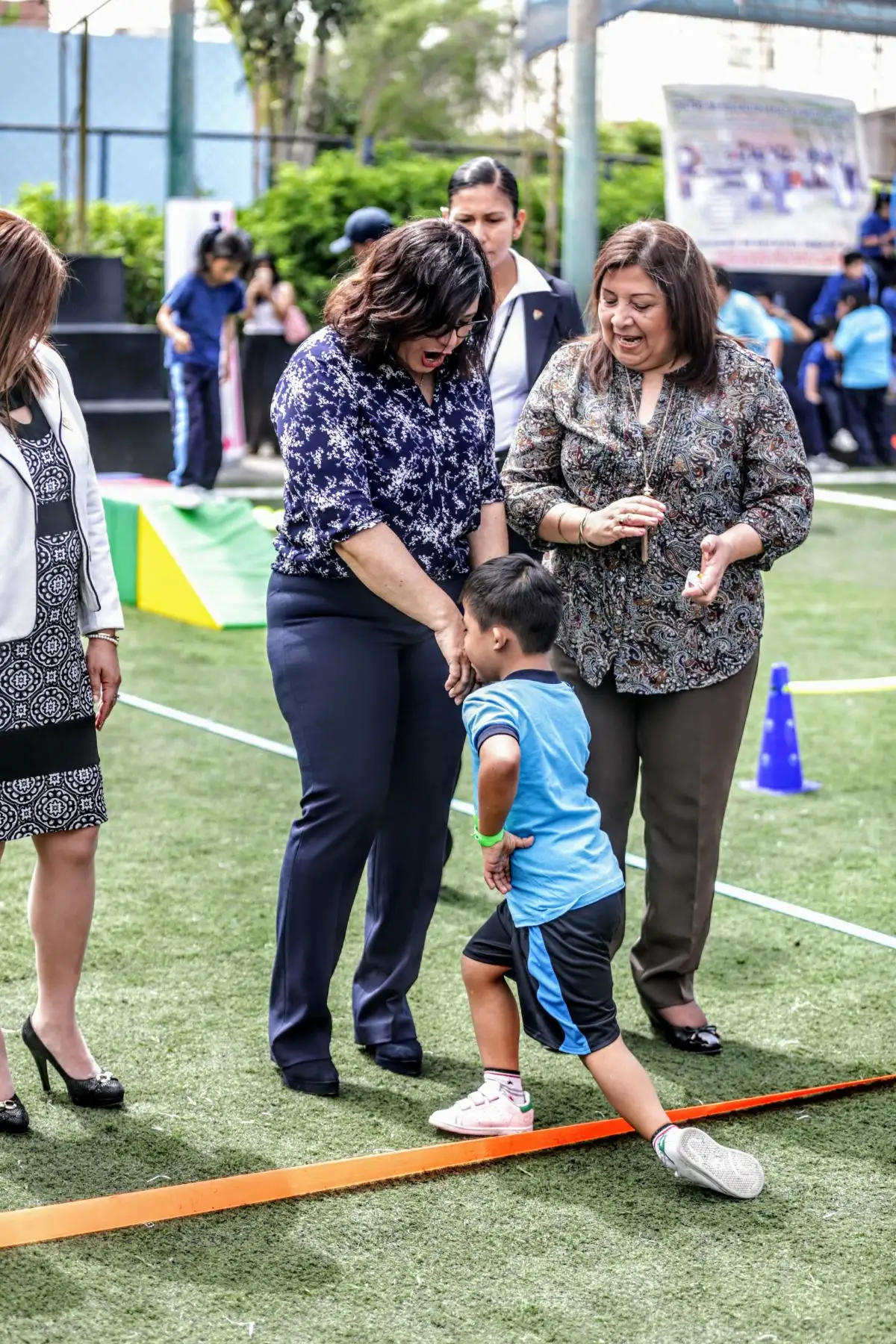 Primera Dama de la Nación, Maribel Díaz Cabello, asiste a la exhibición de destrezas de los integrantes de las Olimpiadas Especiales. Foto: ANDINA/Luis Iparraguirre