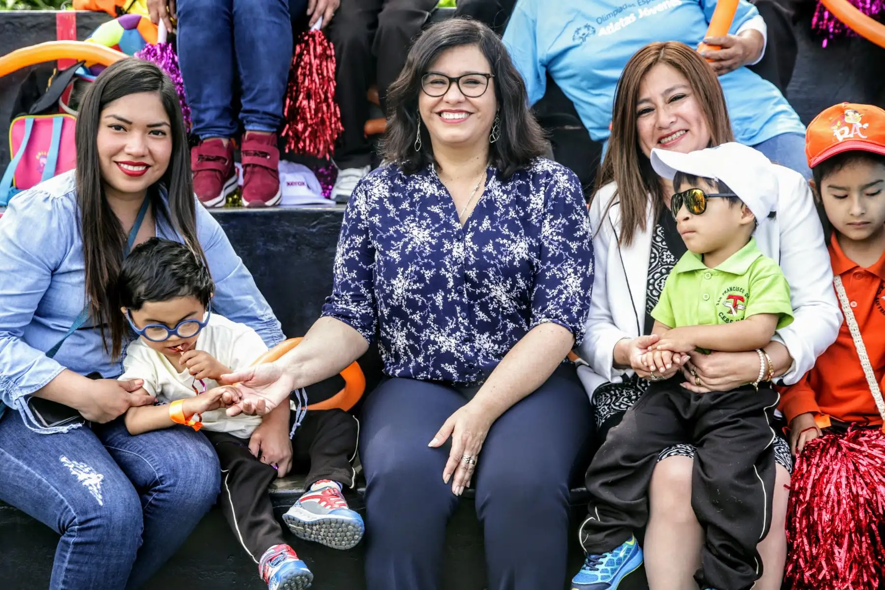 Primera Dama de la Nación, Maribel Díaz Cabello, asiste a la exhibición de destrezas de los integrantes de las Olimpiadas Especiales. Foto: ANDINA/Luis Iparraguirre