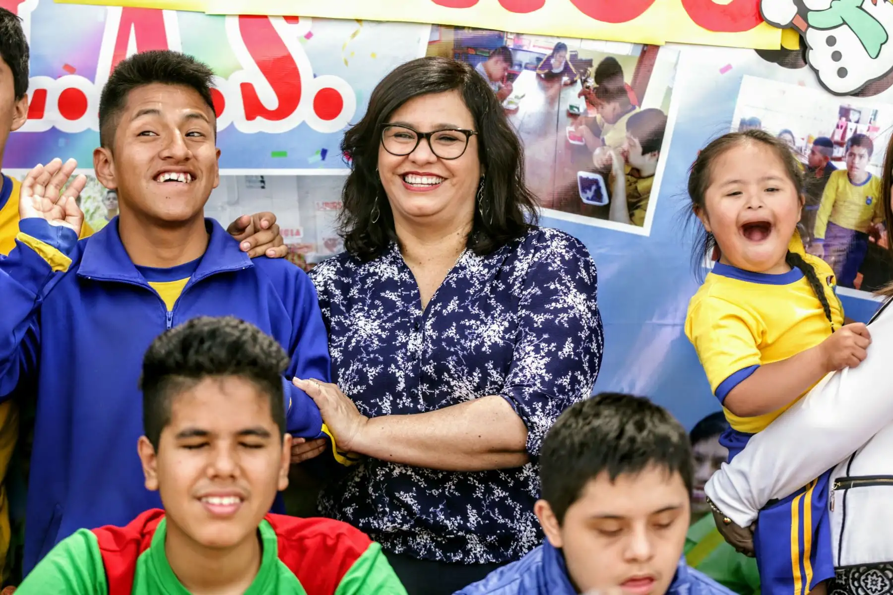Primera Dama de la Nación, Maribel Díaz Cabello, asiste a la exhibición de destrezas de los integrantes de las Olimpiadas Especiales. Foto: ANDINA/Luis Iparraguirre