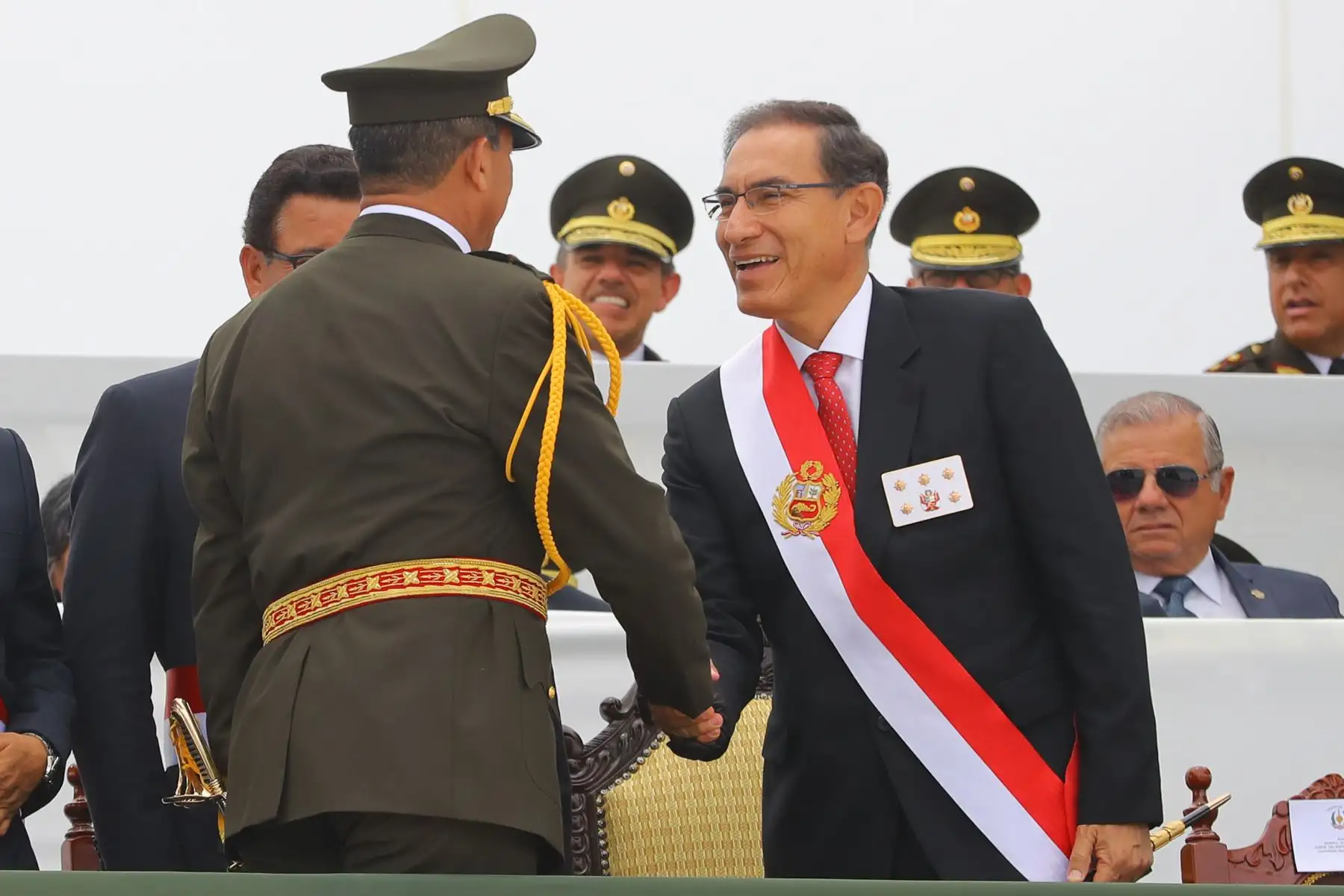 El presidente de la República, Martín Vizcarra, participa en la ceremonia central por el día del Ejército del Perú y el 194° aniversario de la batalla de Ayacucho.Foto: ANDINA/Andrés Valle/Prensa Presidencia